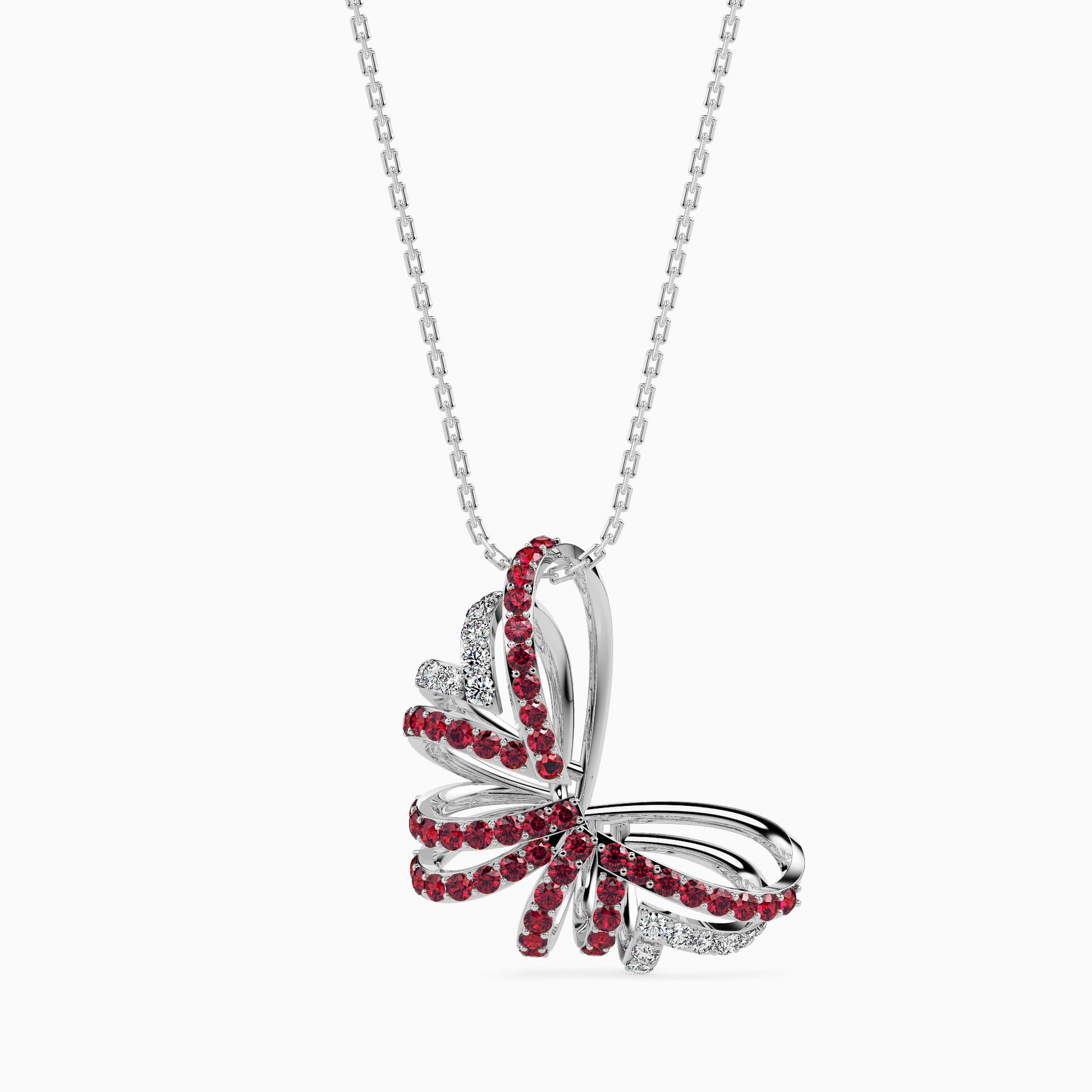 Strings modern lab grown diamond pendant design Fiona Diamonds
