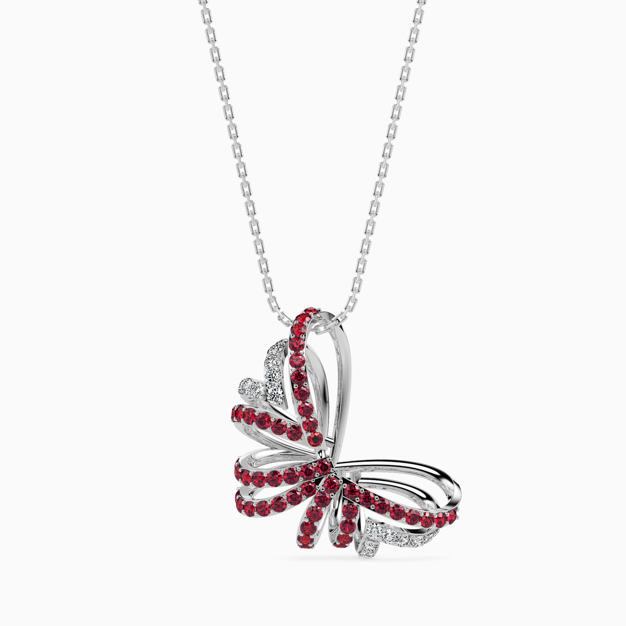 Strings modern lab grown diamond pendant design Fiona Diamonds