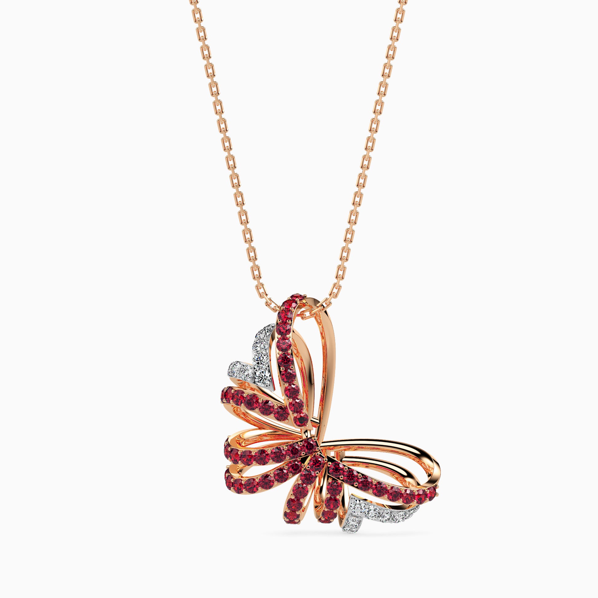 Strings modern lab grown diamond pendant design Fiona Diamonds