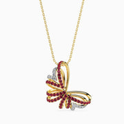 Strings modern lab grown diamond pendant design Fiona Diamonds