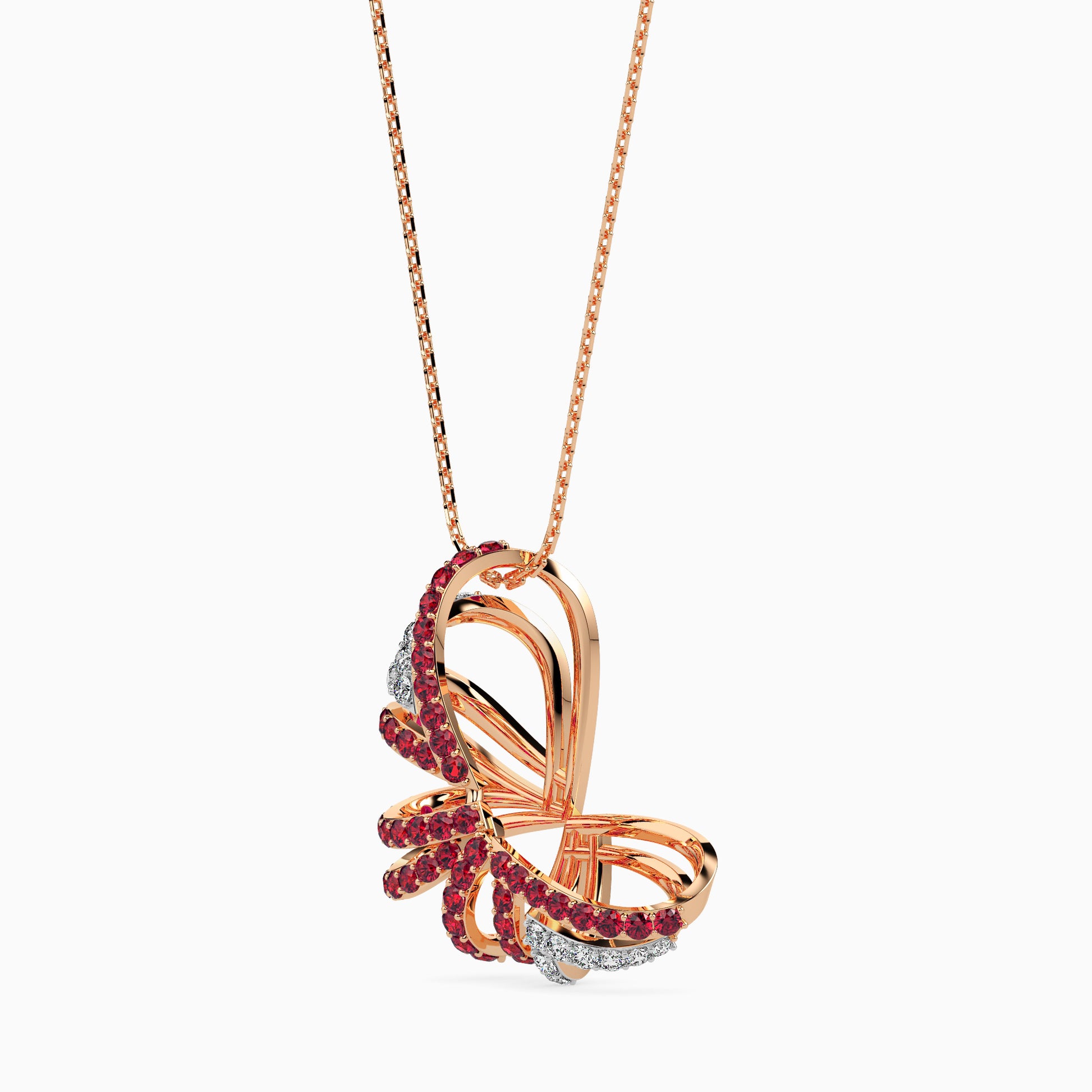 Strings modern lab grown diamond pendant design Fiona Diamonds