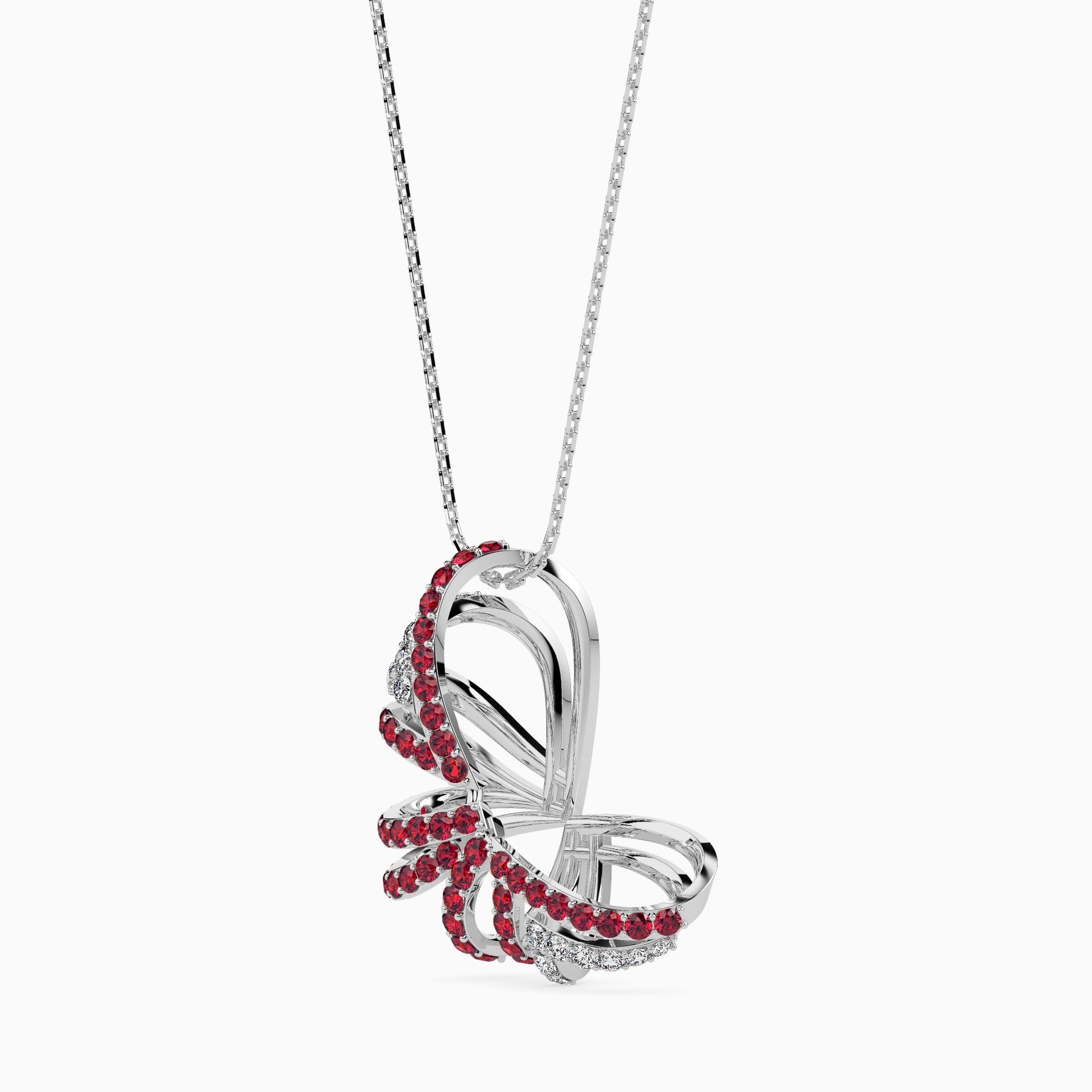 Strings modern lab grown diamond pendant design Fiona Diamonds