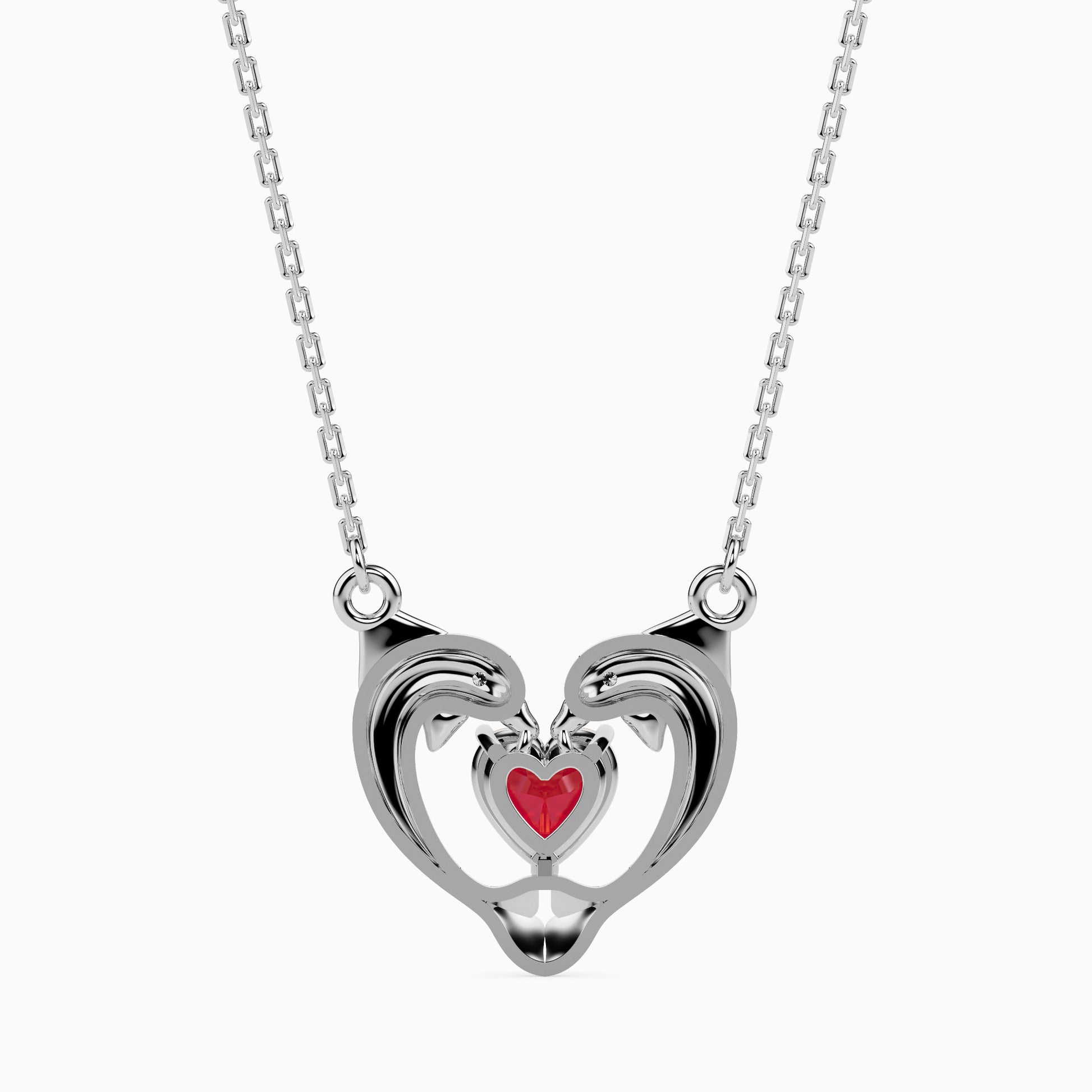 Dolphin modern lab grown diamond pendant design Fiona Diamonds