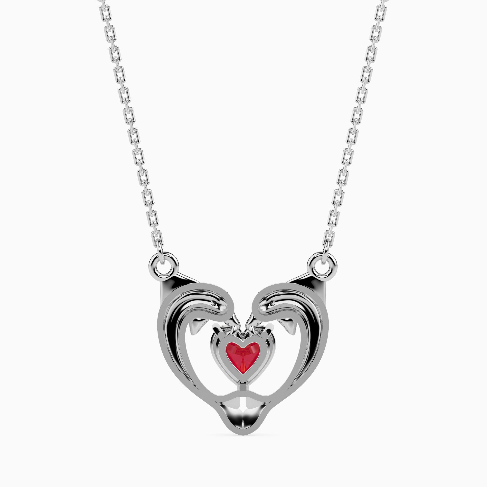 Dolphin modern lab grown diamond pendant design Fiona Diamonds