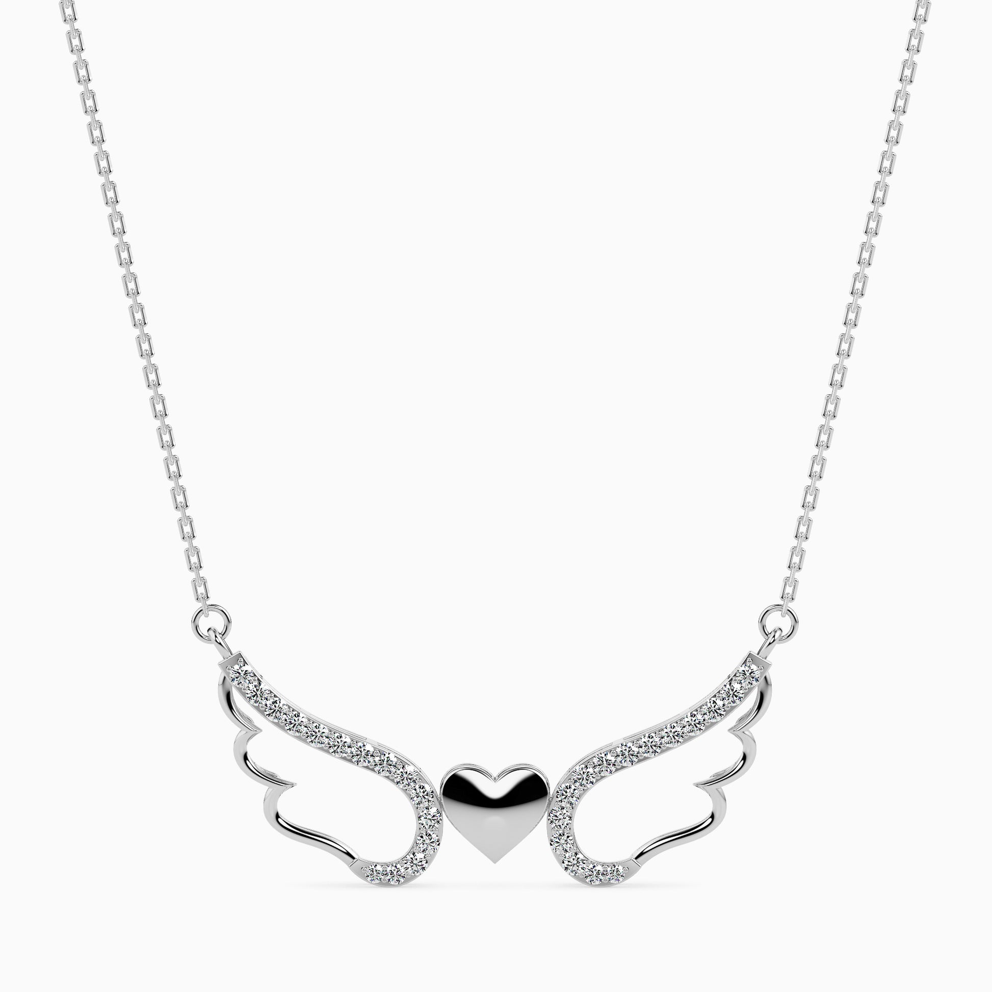 Winged modern lab grown diamond pendant design Fiona Diamonds