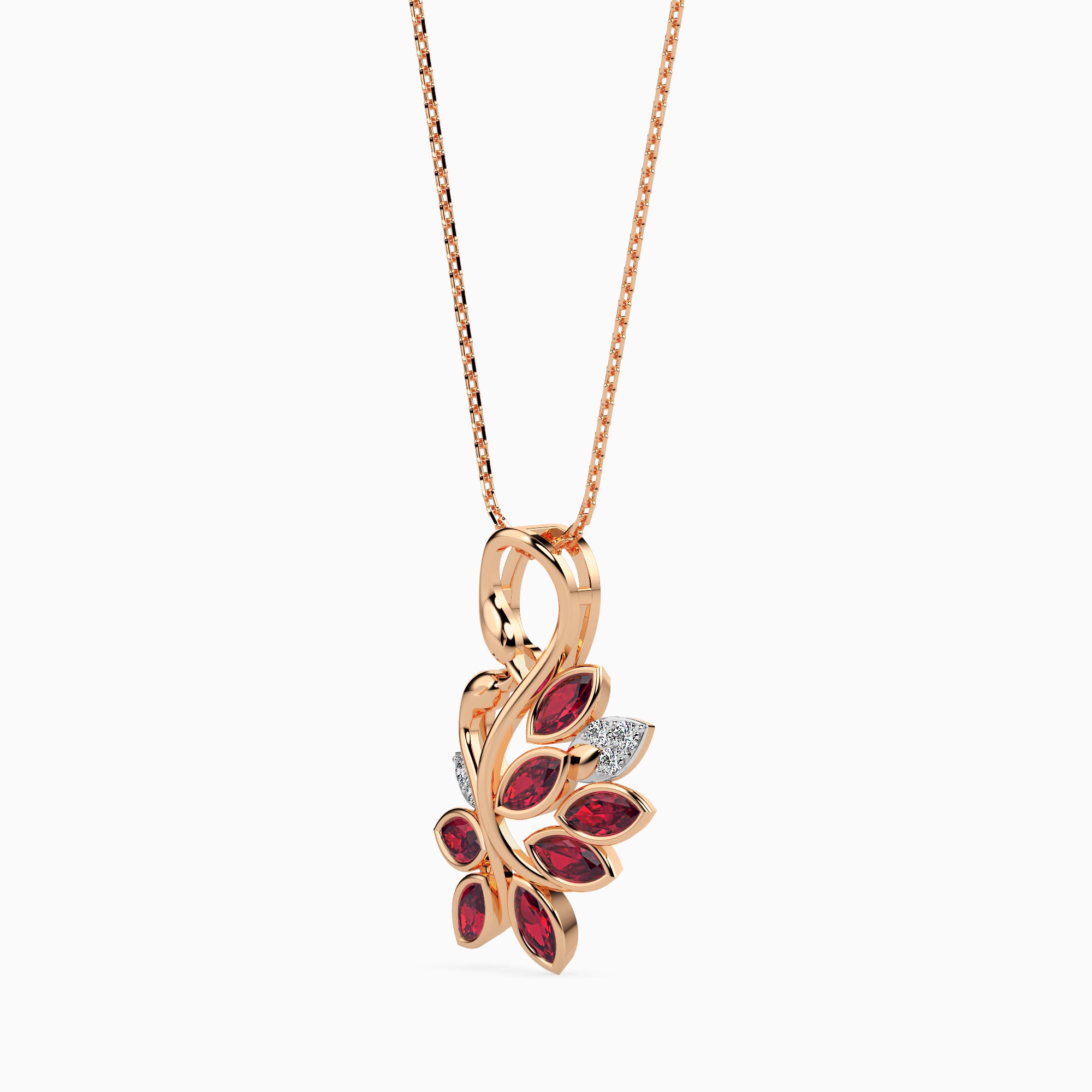 Swank modern lab grown diamond pendant design Fiona Diamonds