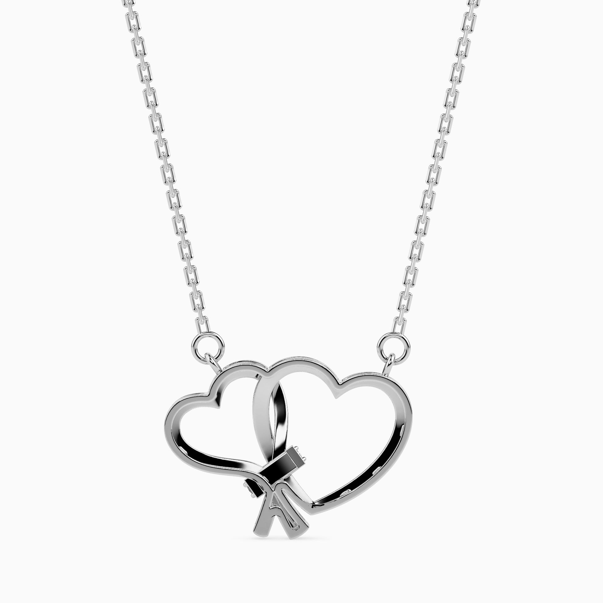 Knotted modern lab grown diamond pendant design Fiona Diamonds