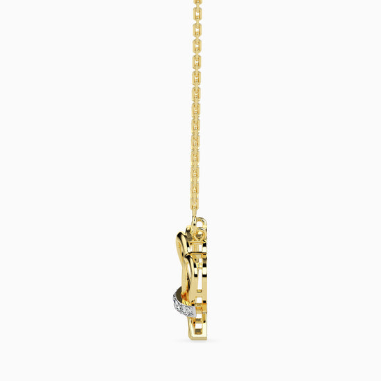 Load image into Gallery viewer, Knotted modern lab grown diamond pendant design Fiona Diamonds
