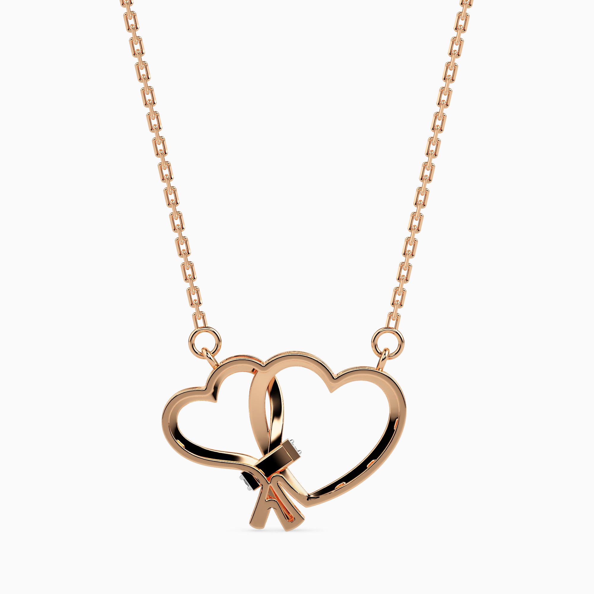 Knotted modern lab grown diamond pendant design Fiona Diamonds