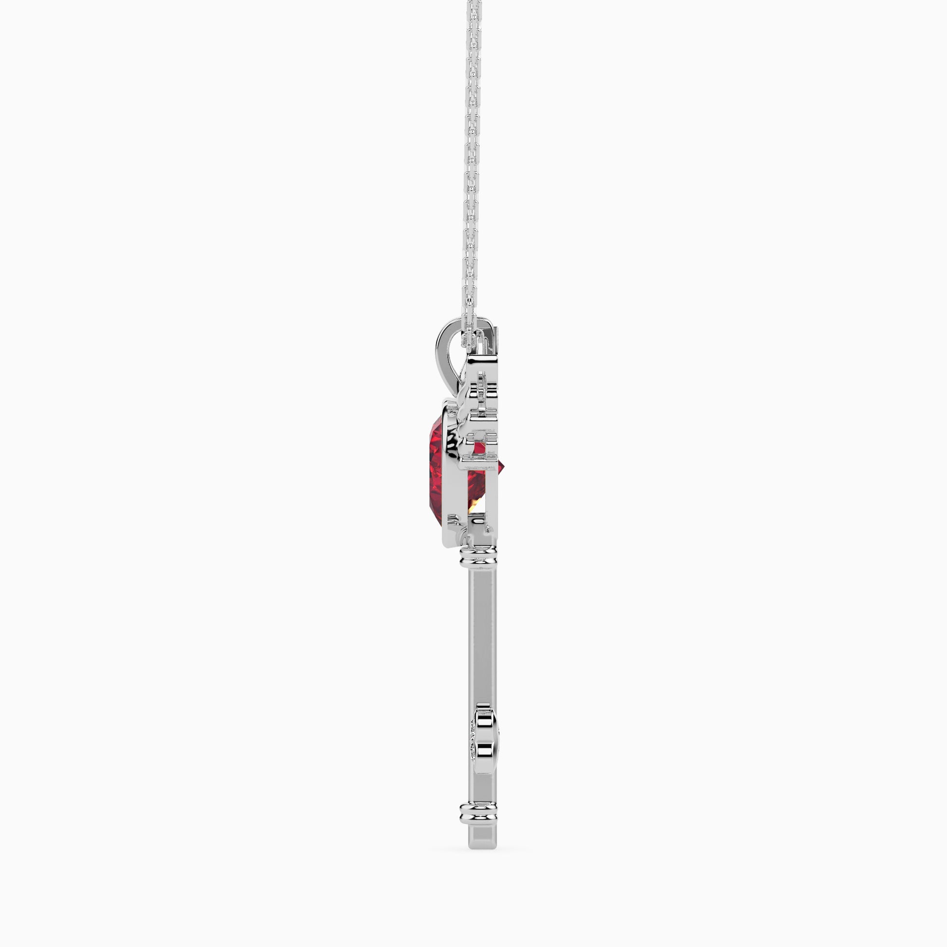 Fundamental modern lab grown diamond pendant design Fiona Diamonds