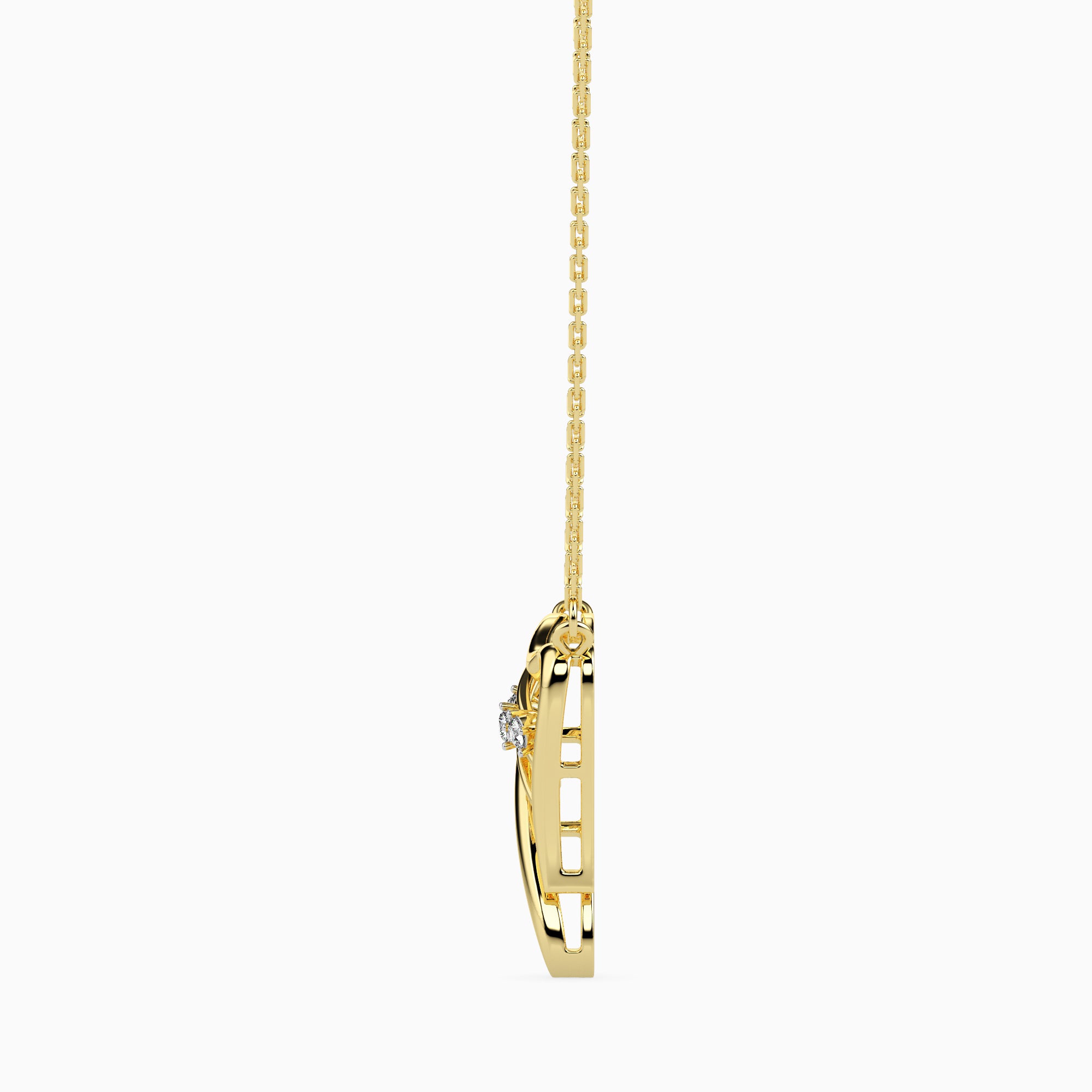 Chords Round unique lab grown diamond pendant design Fiona Diamonds