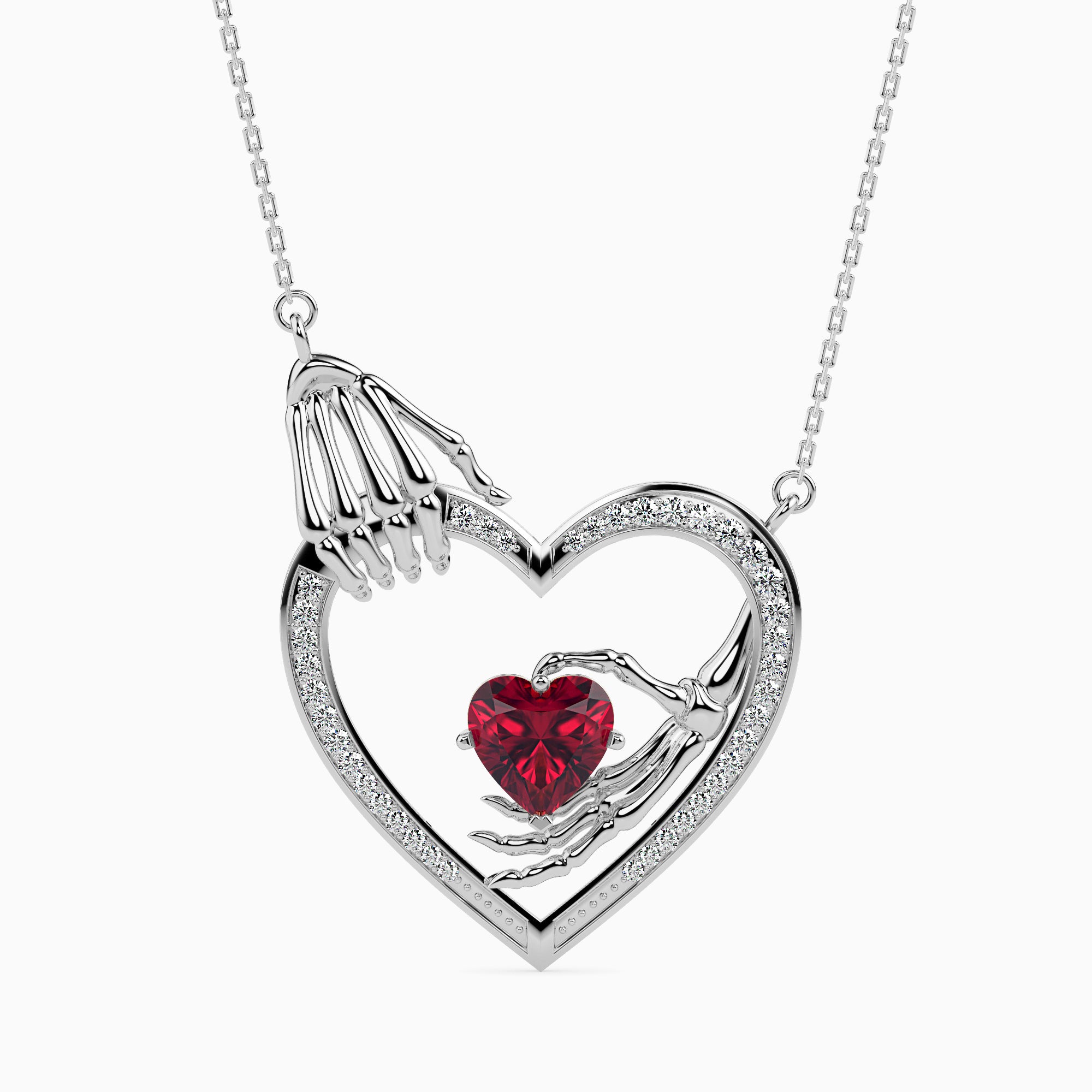 Sprinkle Heart unique lab grown diamond pendant design Fiona Diamonds