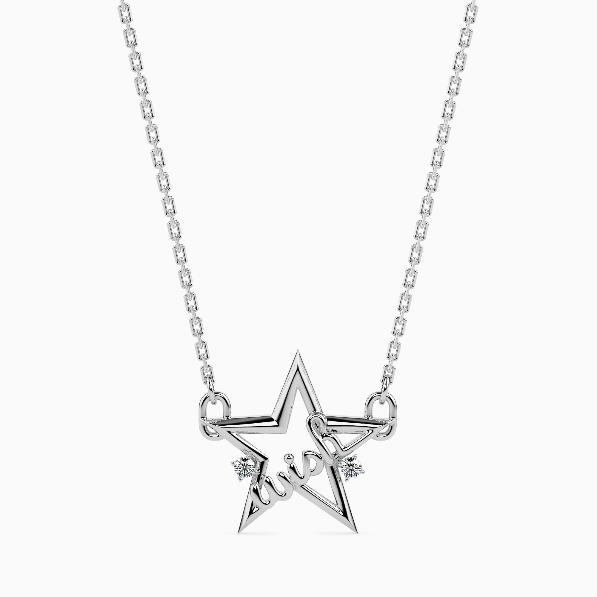 Spritz Round unique lab grown diamond pendant design Fiona Diamonds