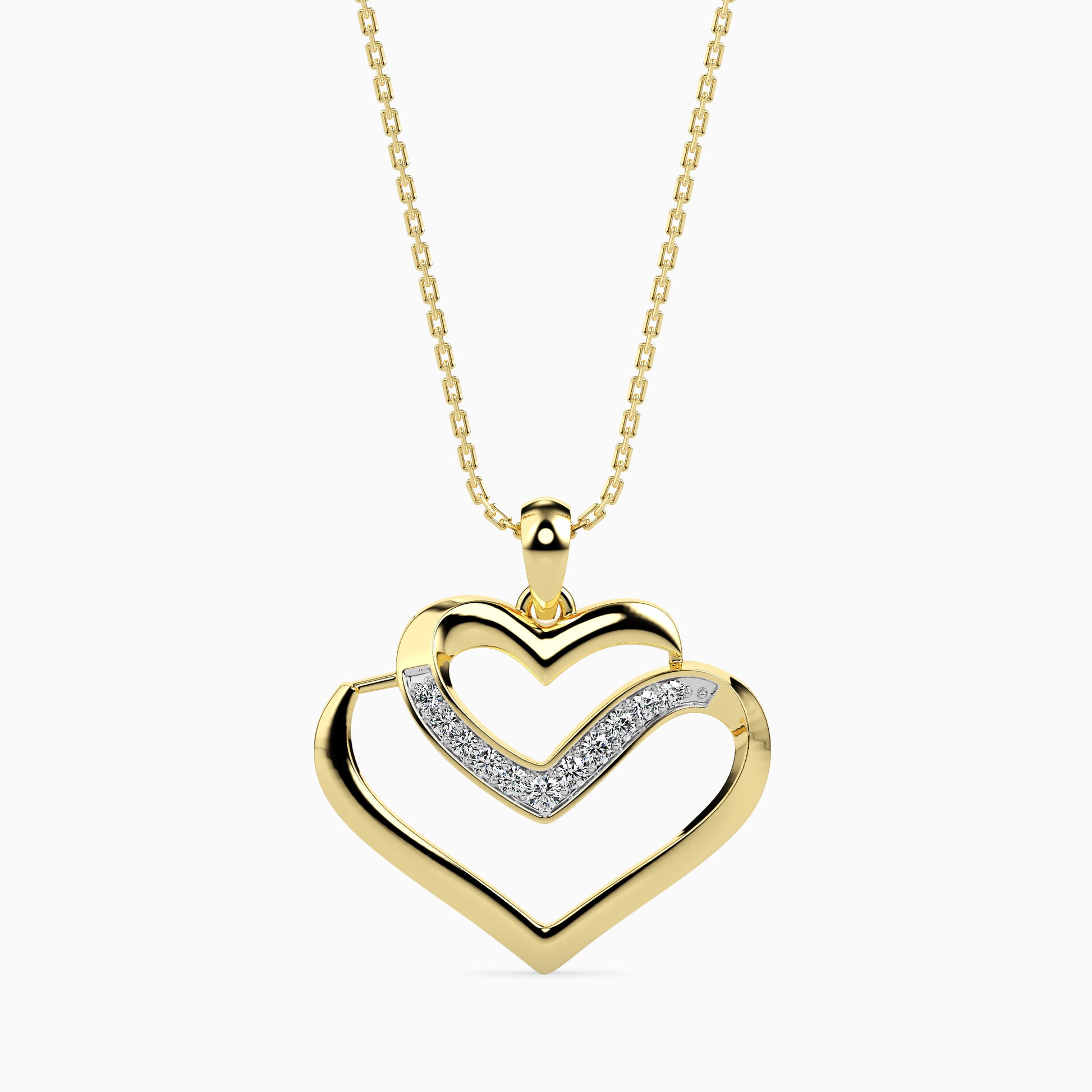 Interlude Round unique lab grown diamond pendant design Fiona Diamonds