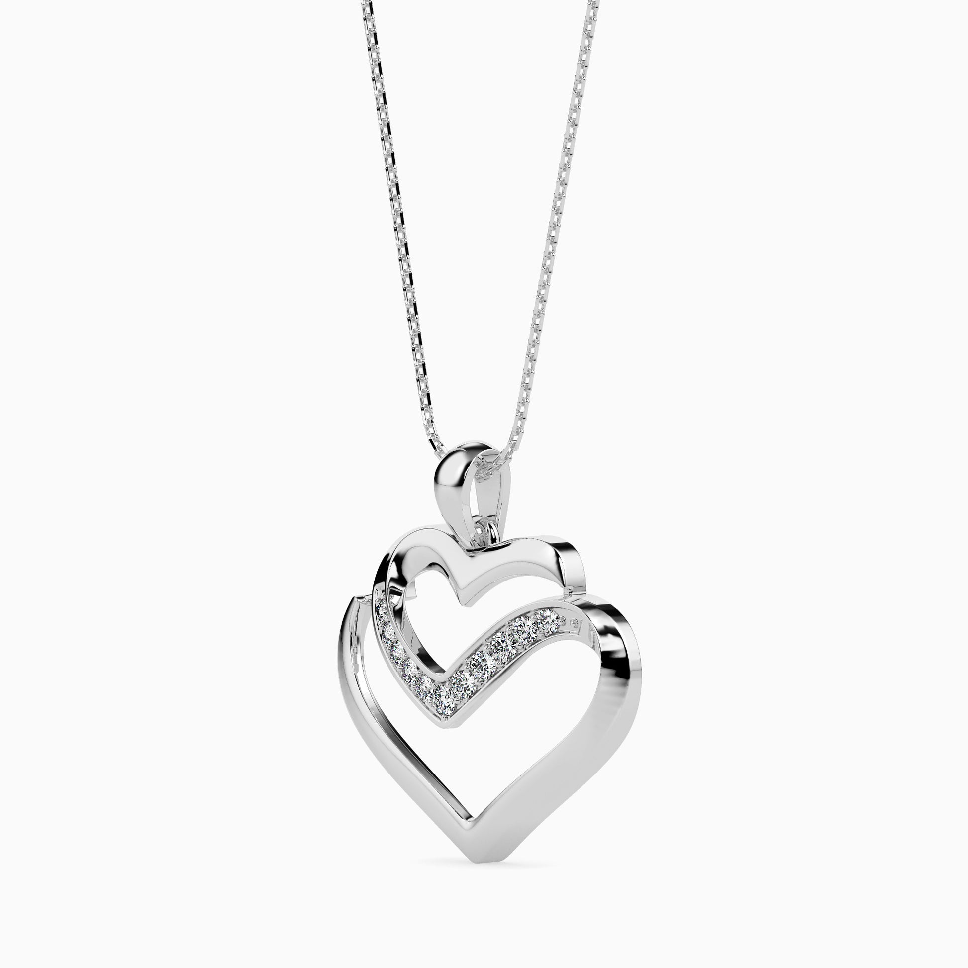 Interlude Round unique lab grown diamond pendant design Fiona Diamonds