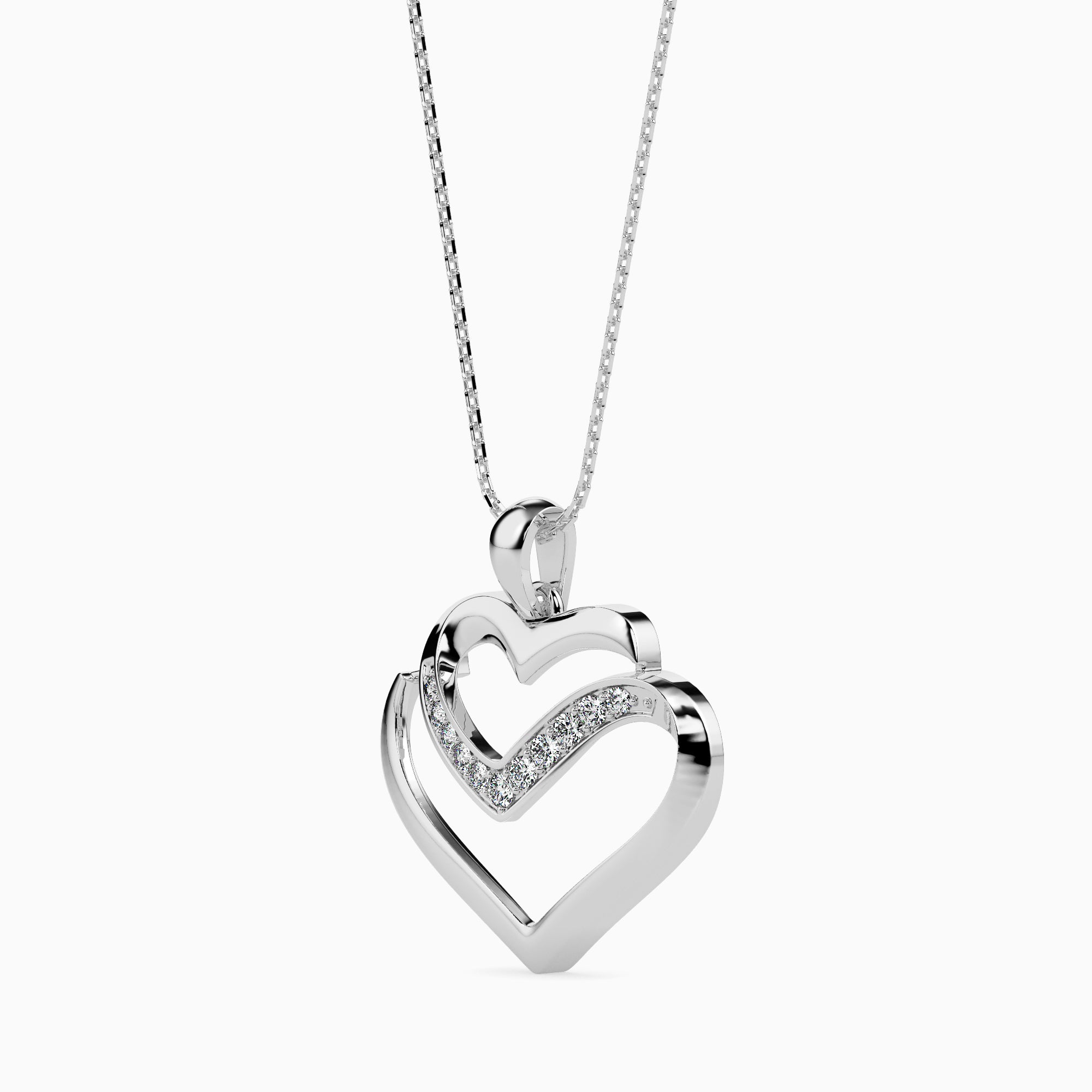 Interlude Round unique lab grown diamond pendant design Fiona Diamonds