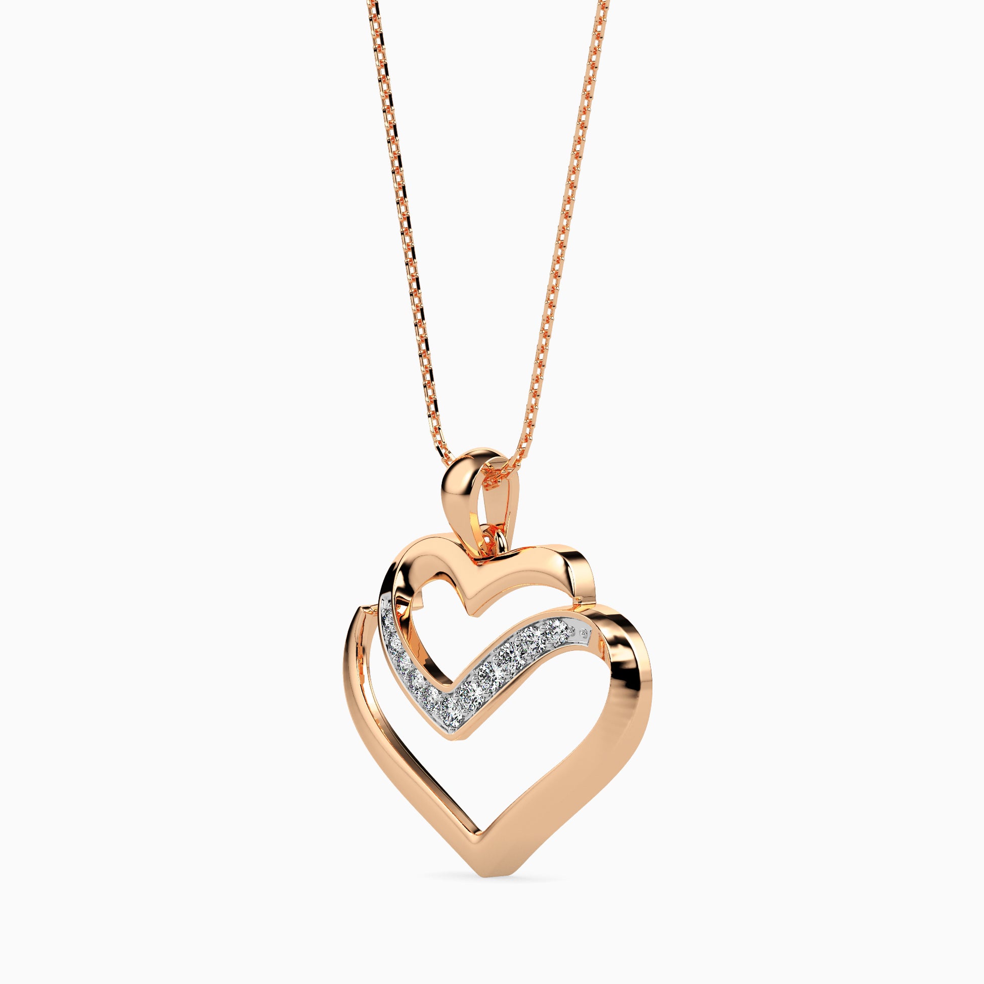 Interlude Round unique lab grown diamond pendant design Fiona Diamonds