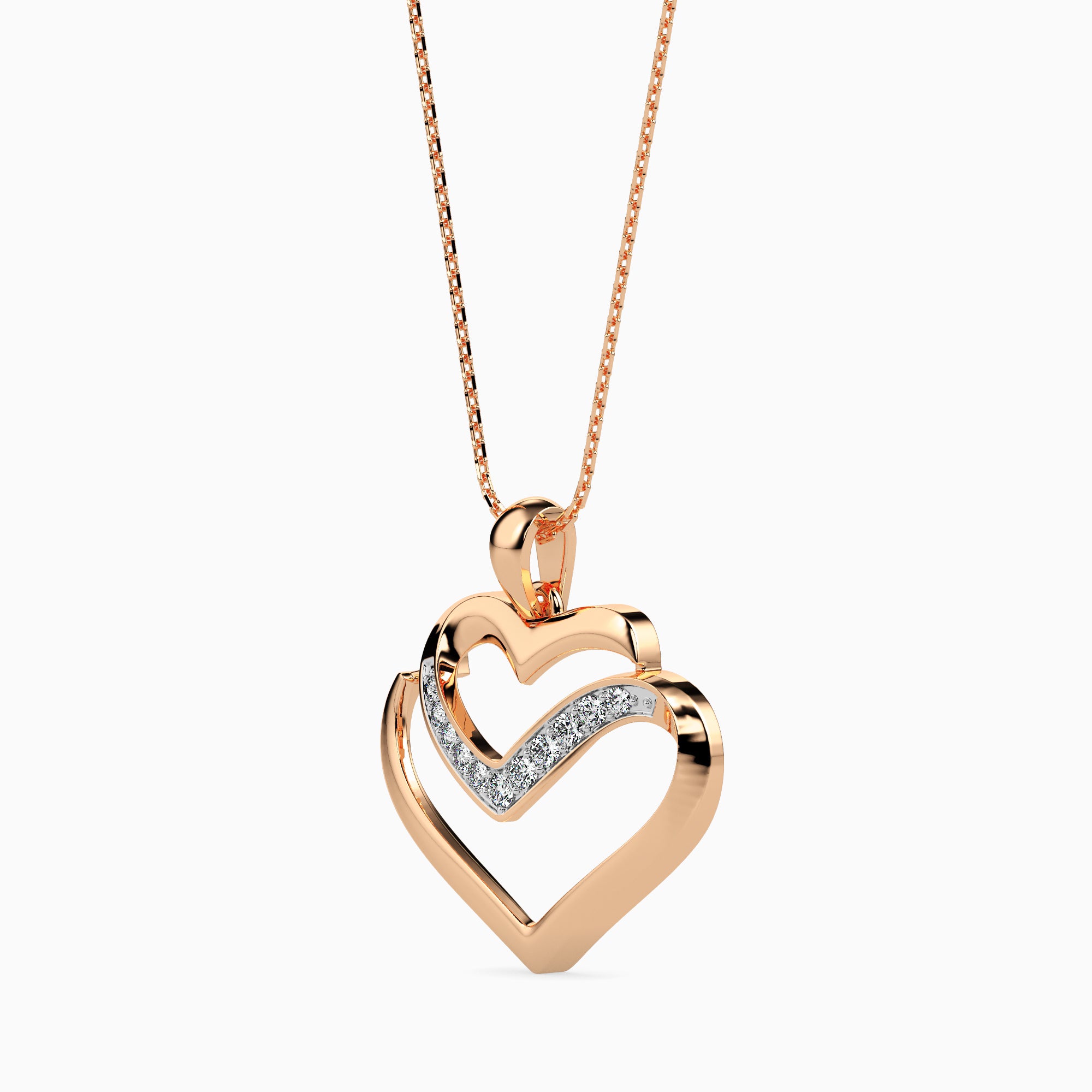 Interlude Round unique lab grown diamond pendant design Fiona Diamonds