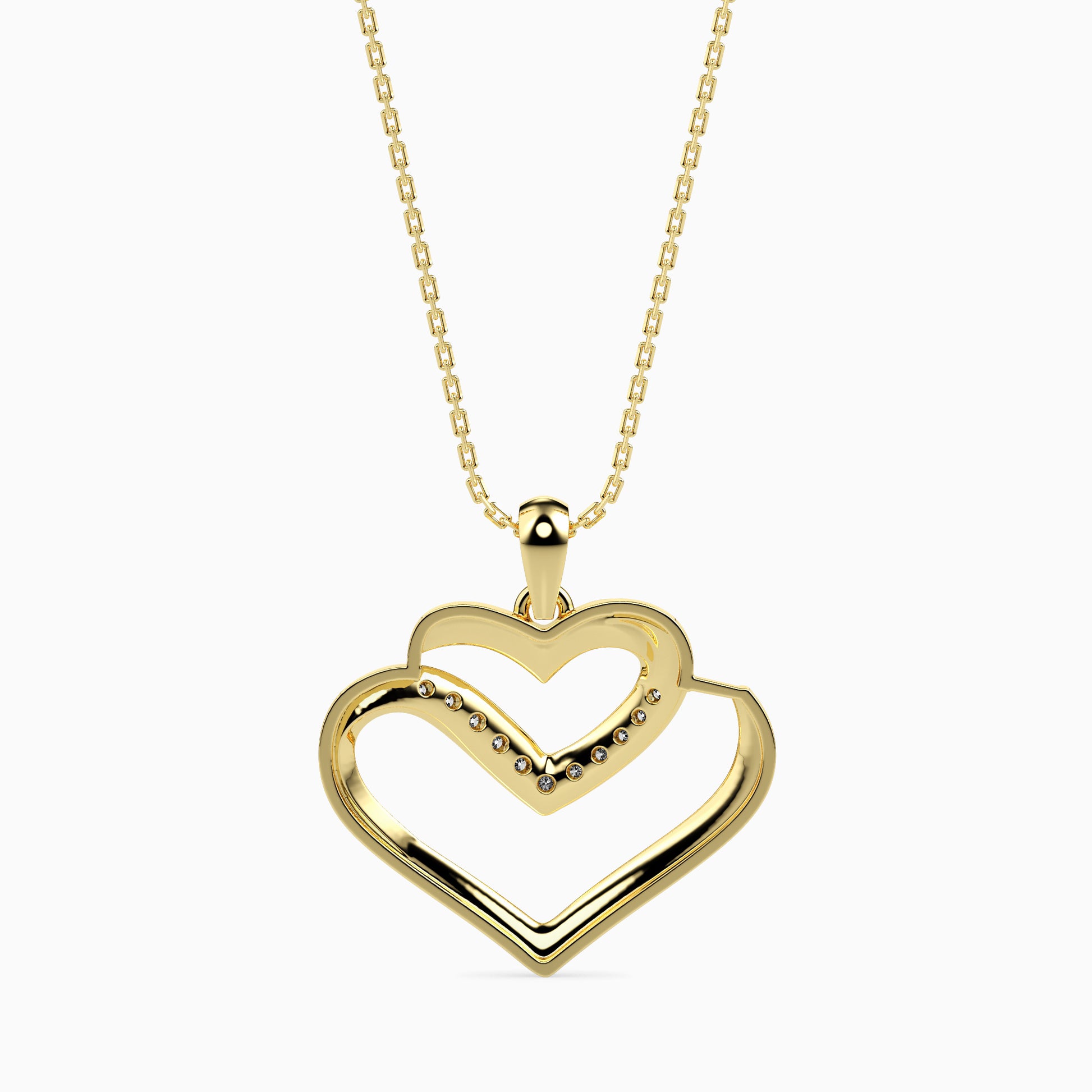 Interlude Round unique lab grown diamond pendant design Fiona Diamonds