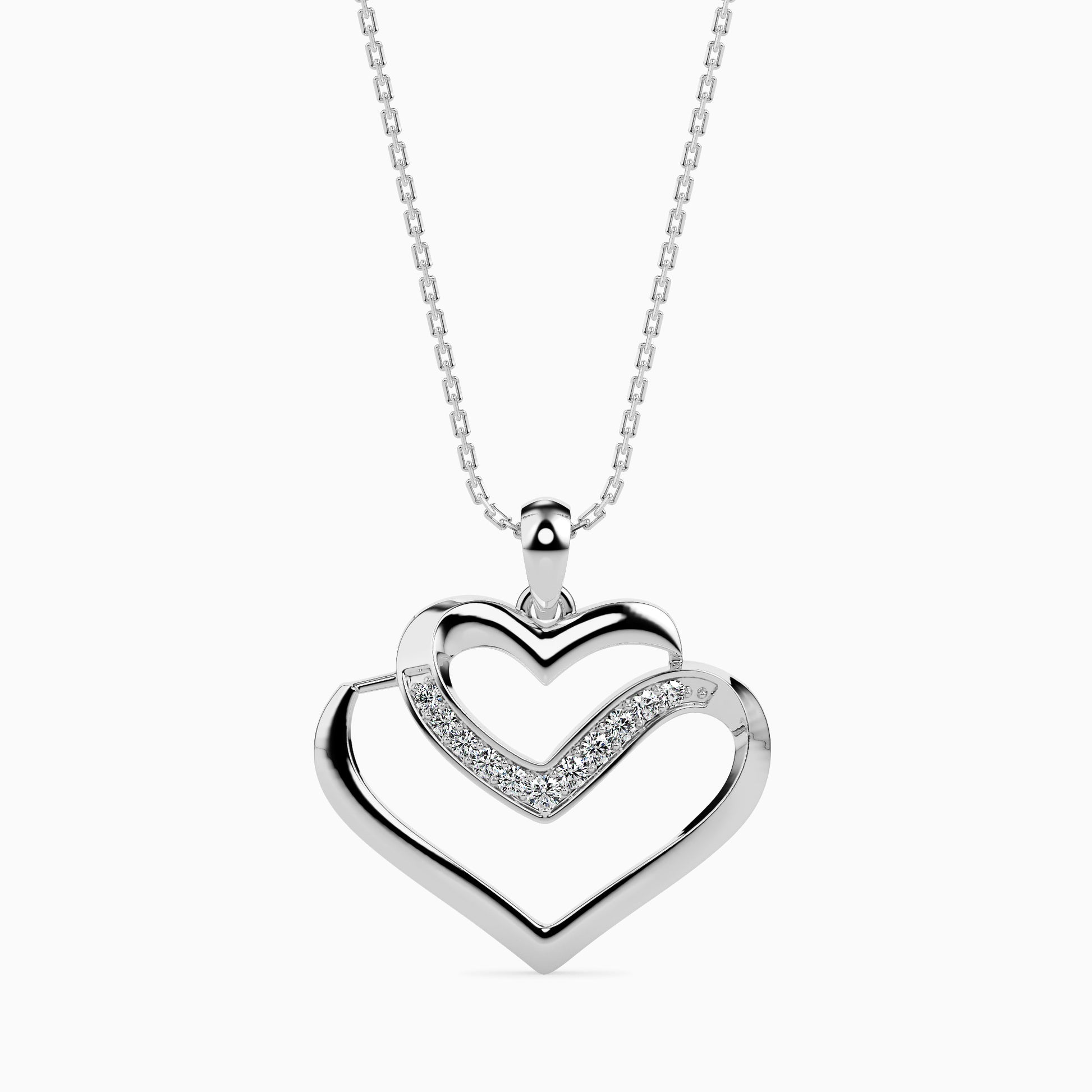 Interlude Round unique lab grown diamond pendant design Fiona Diamonds