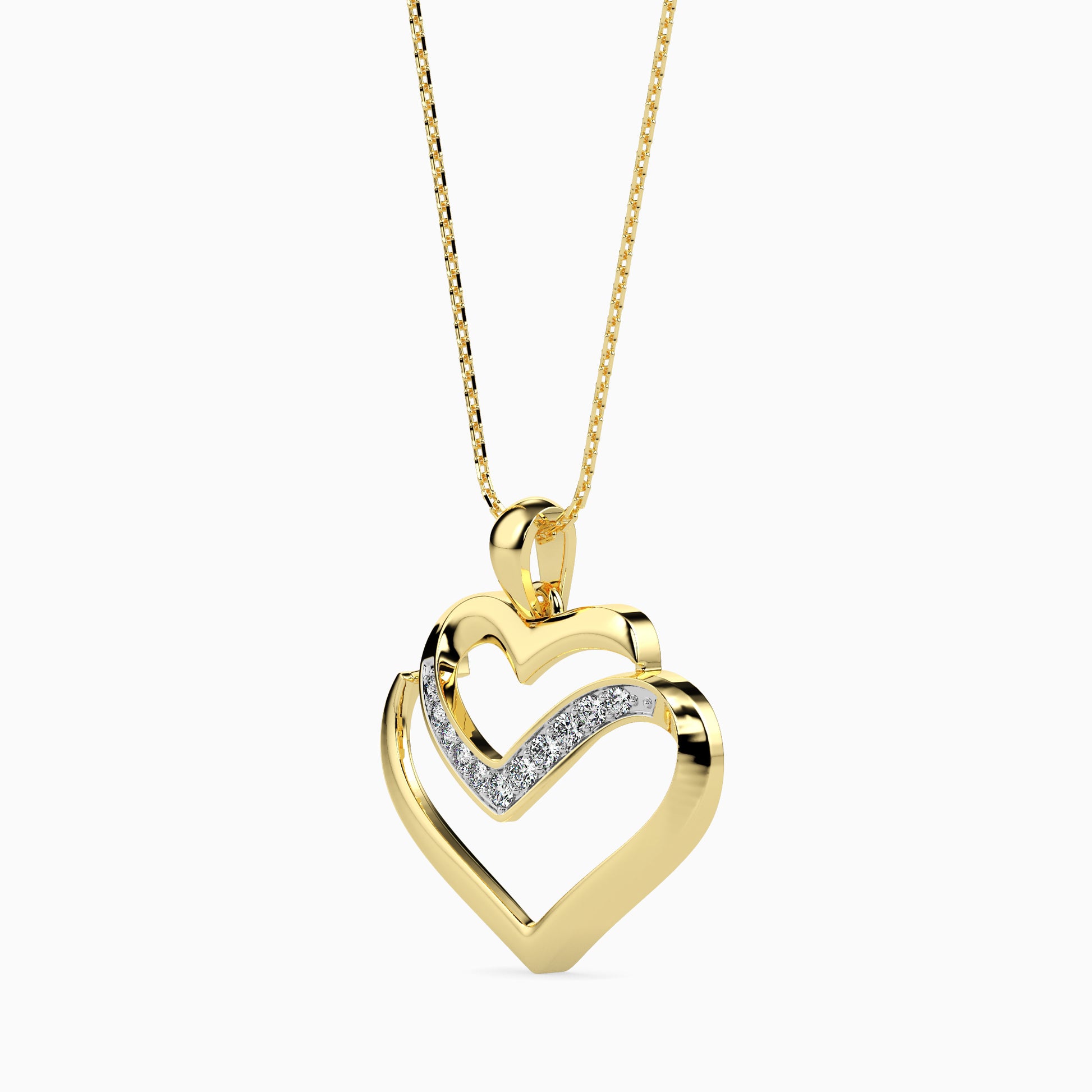 Interlude Round unique lab grown diamond pendant design Fiona Diamonds