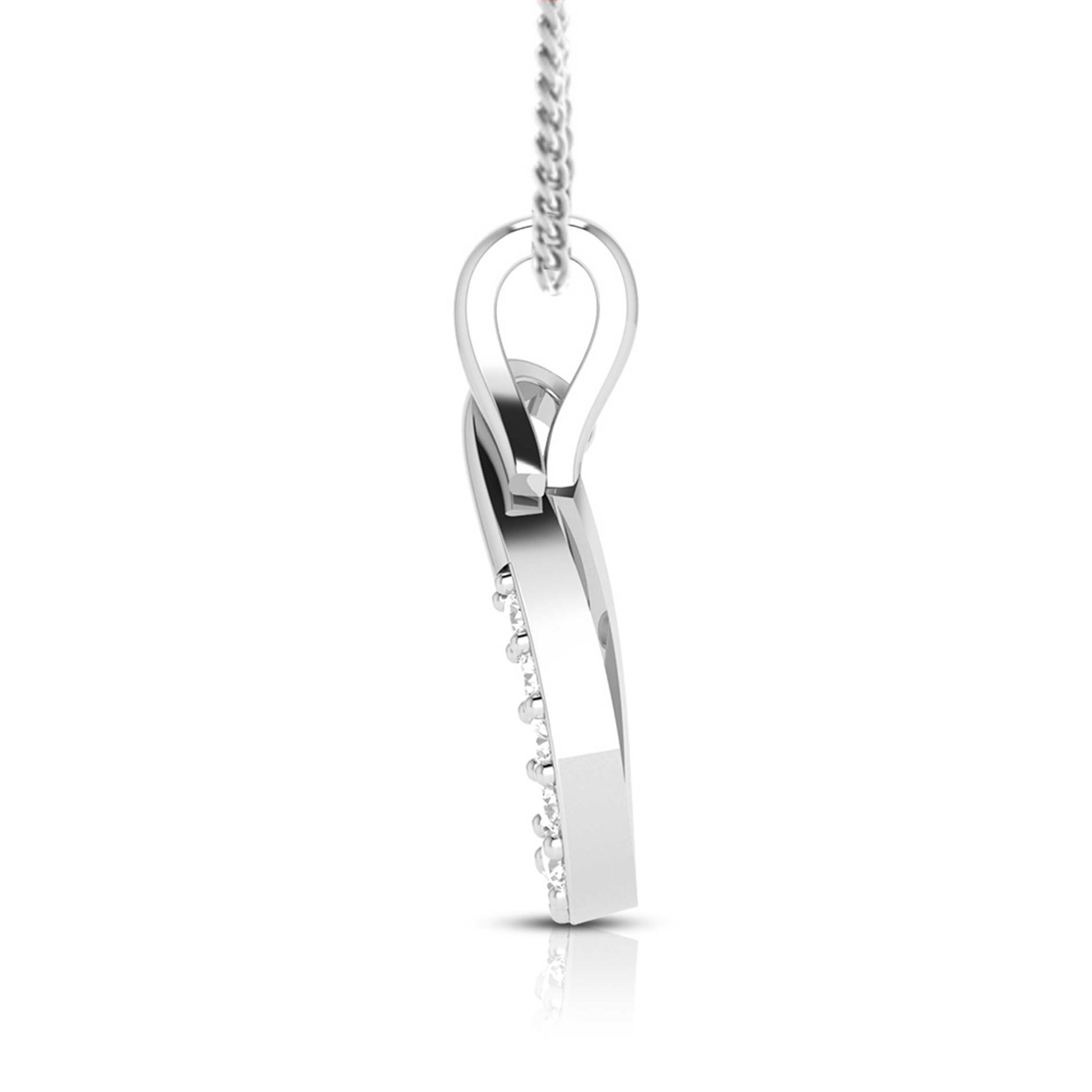 Halfdrop lab grown diamond pendant design for women Fiona Diamonds
