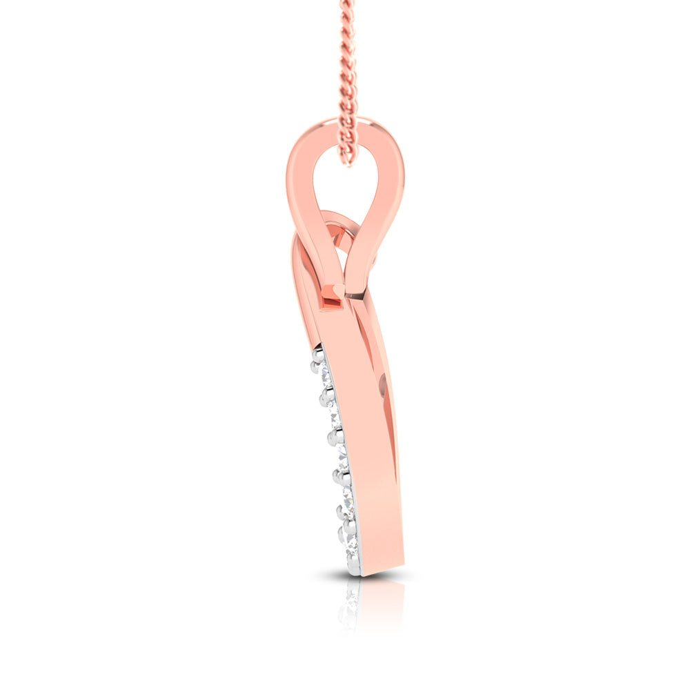 Halfdrop lab grown diamond pendant design for women Fiona Diamonds