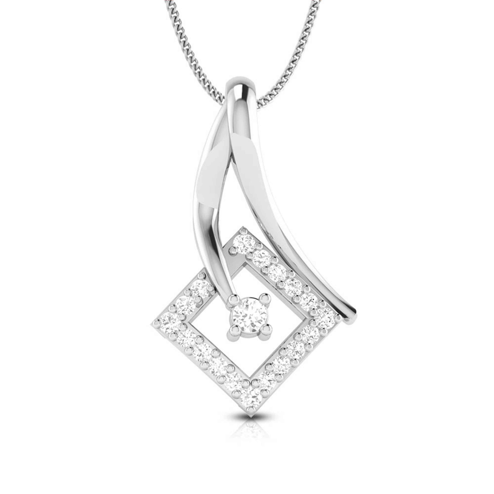 Held lab grown diamond pendant design for women Fiona Diamonds