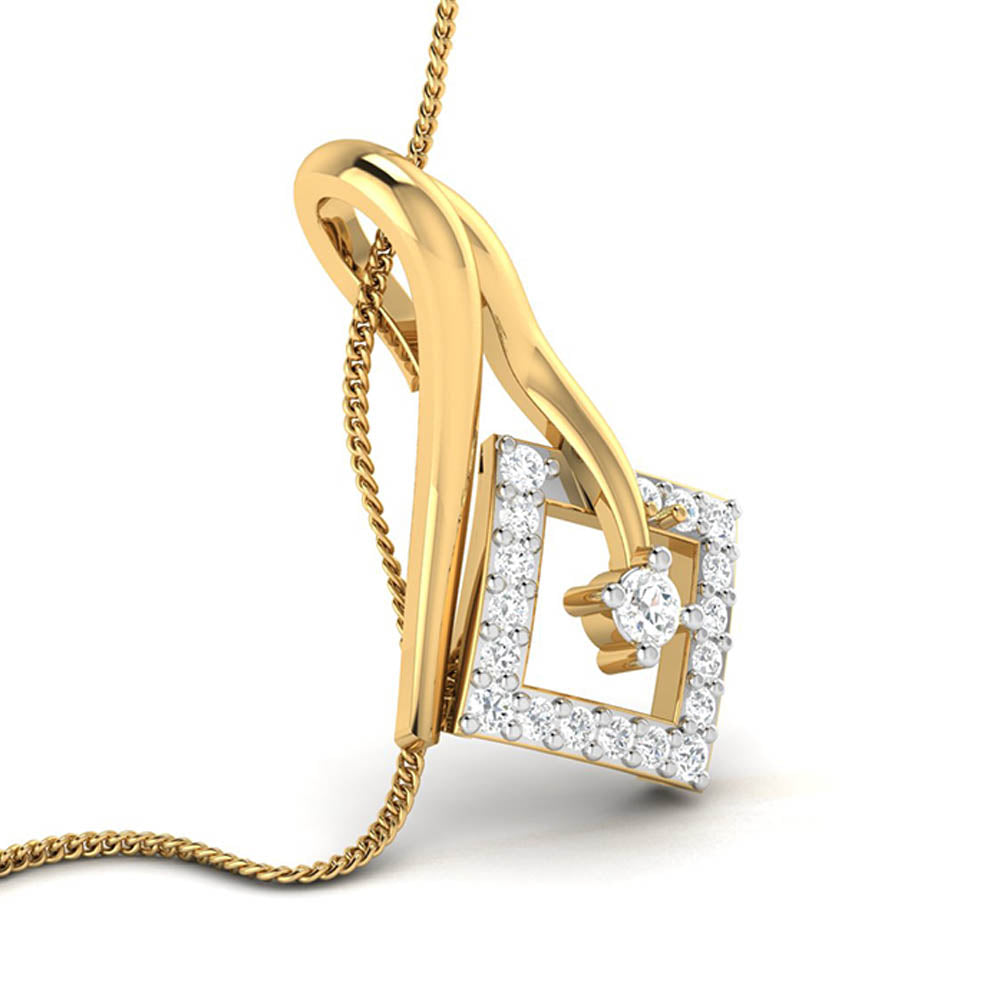 Held lab grown diamond pendant design for women Fiona Diamonds