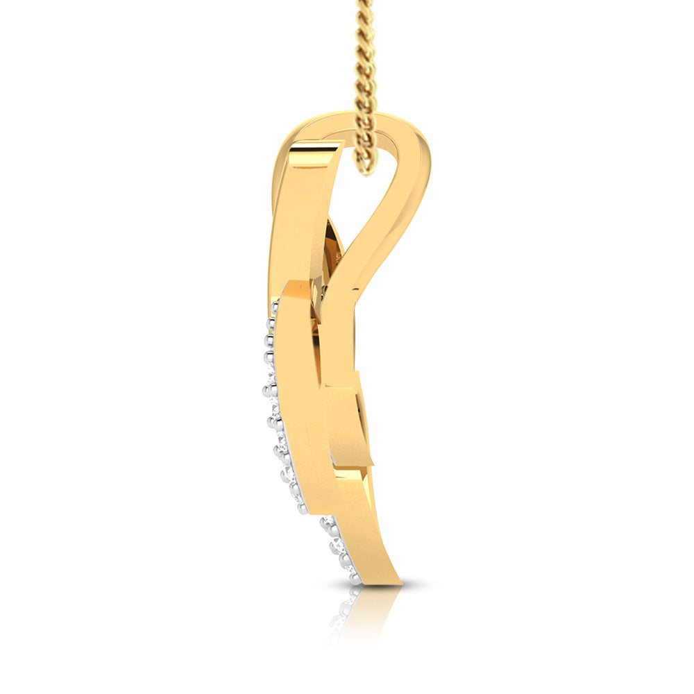 Downleaf lab grown diamond pendant design for women Fiona Diamonds