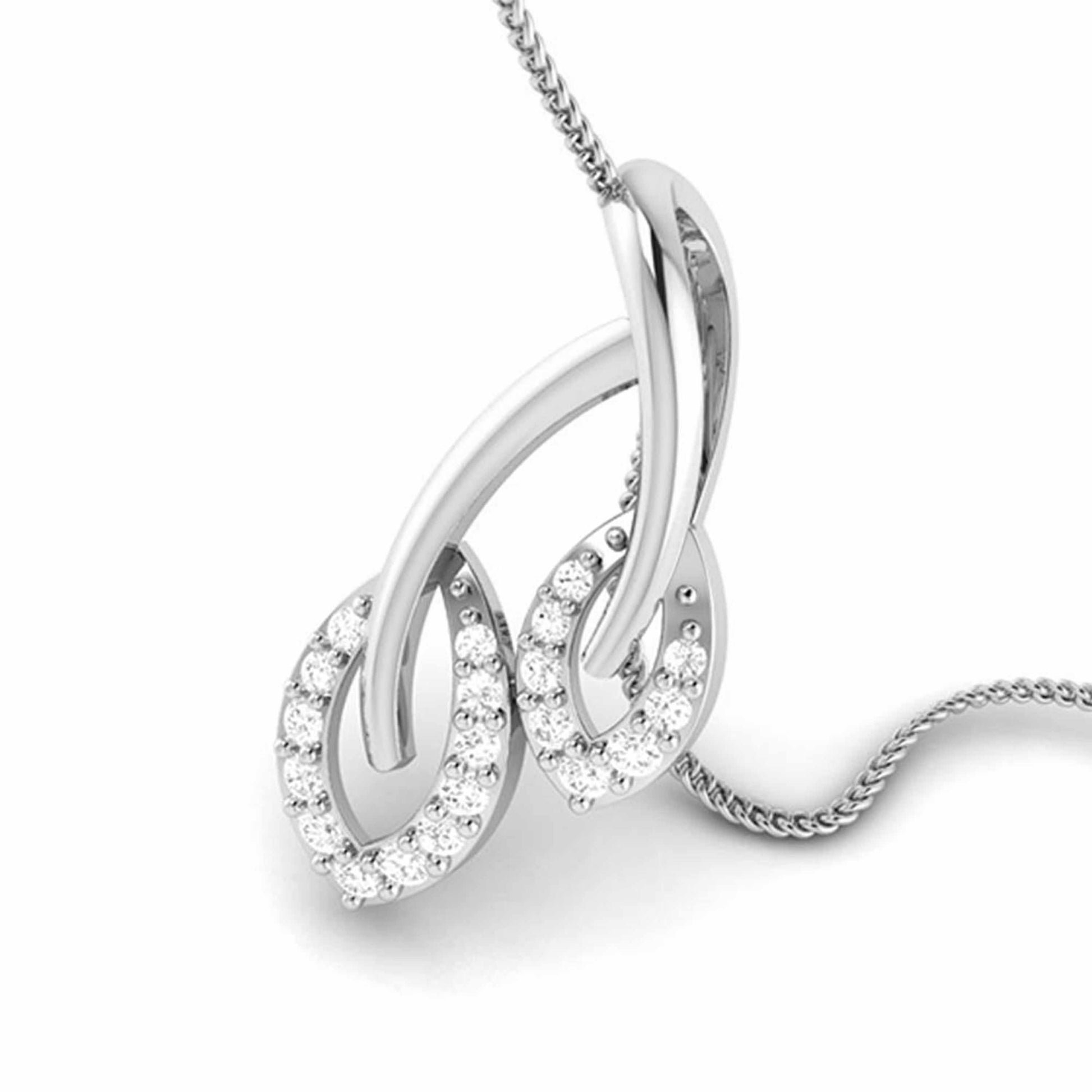 Downleaf lab grown diamond pendant design for women Fiona Diamonds
