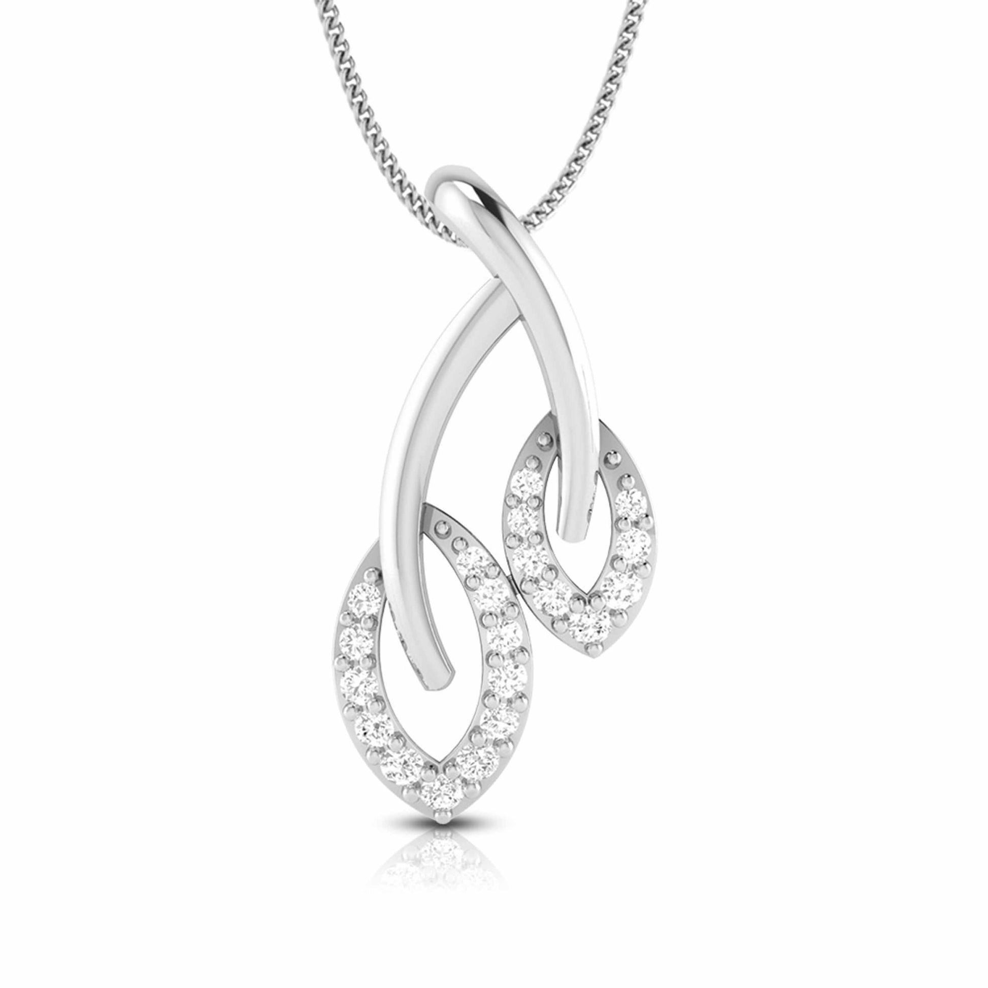 Downleaf lab grown diamond pendant design for women Fiona Diamonds