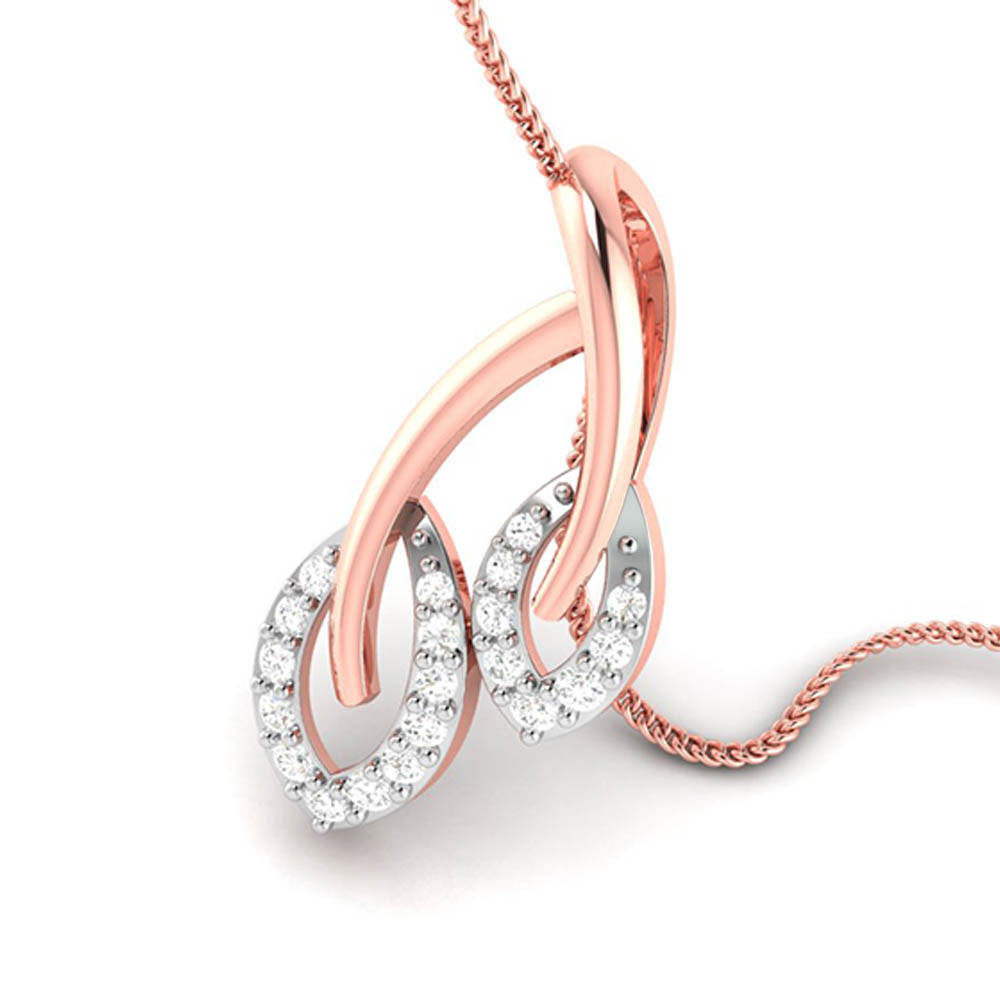 Downleaf lab grown diamond pendant design for women Fiona Diamonds