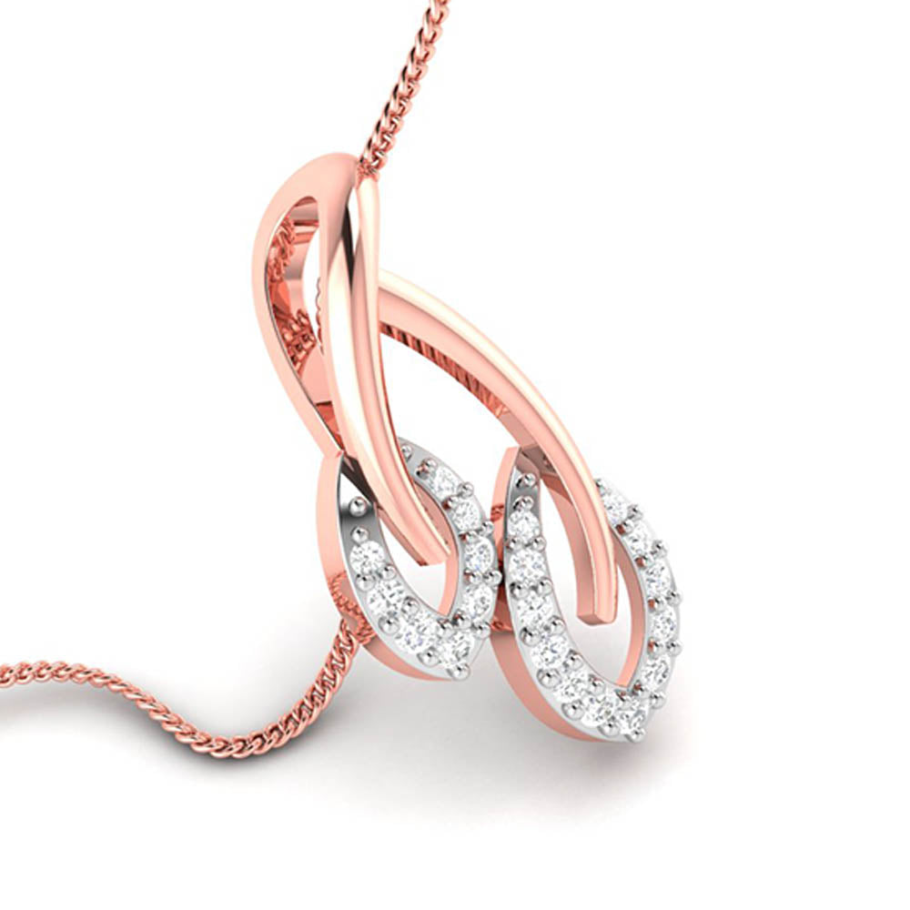 Downleaf lab grown diamond pendant design for women Fiona Diamonds