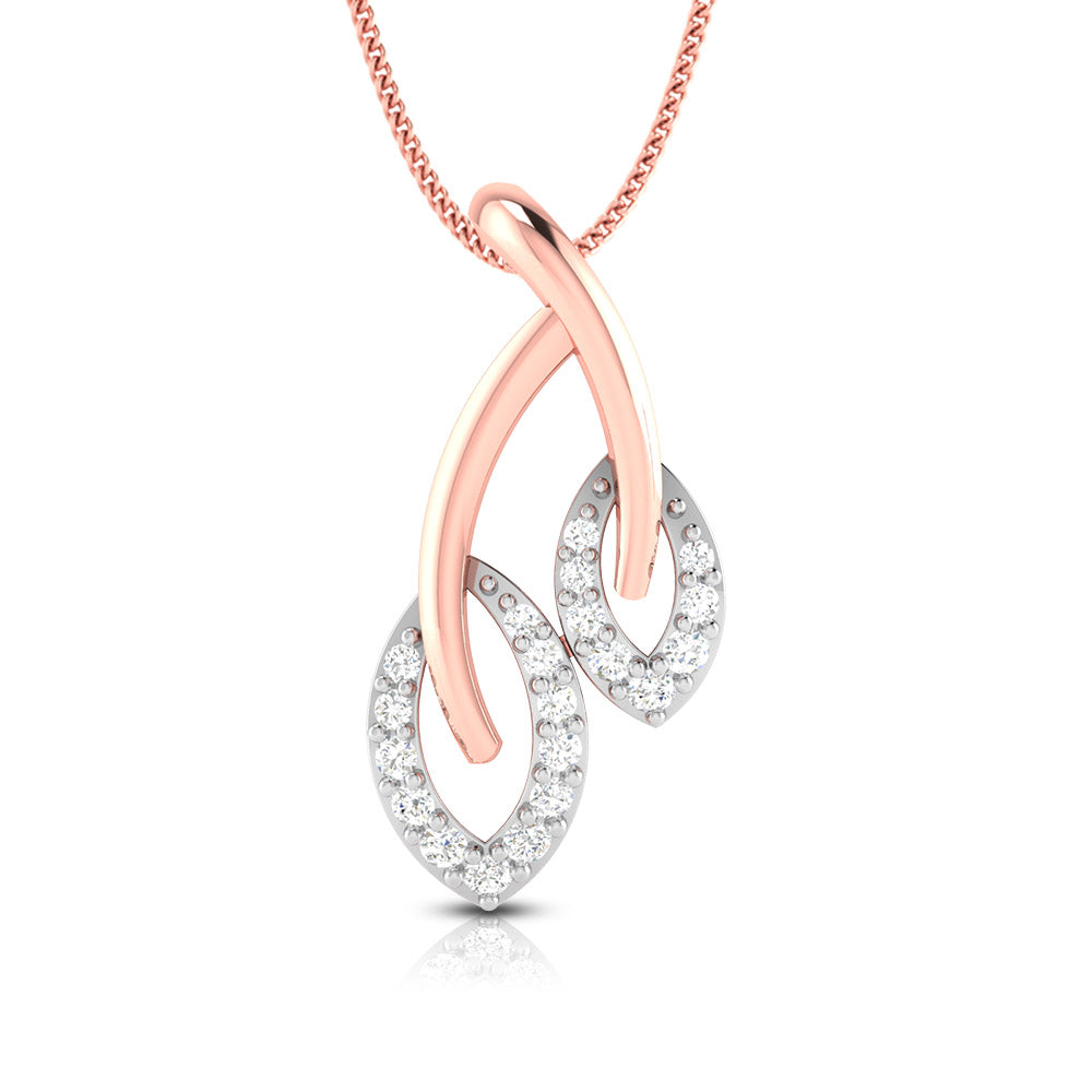 Downleaf lab grown diamond pendant design for women Fiona Diamonds
