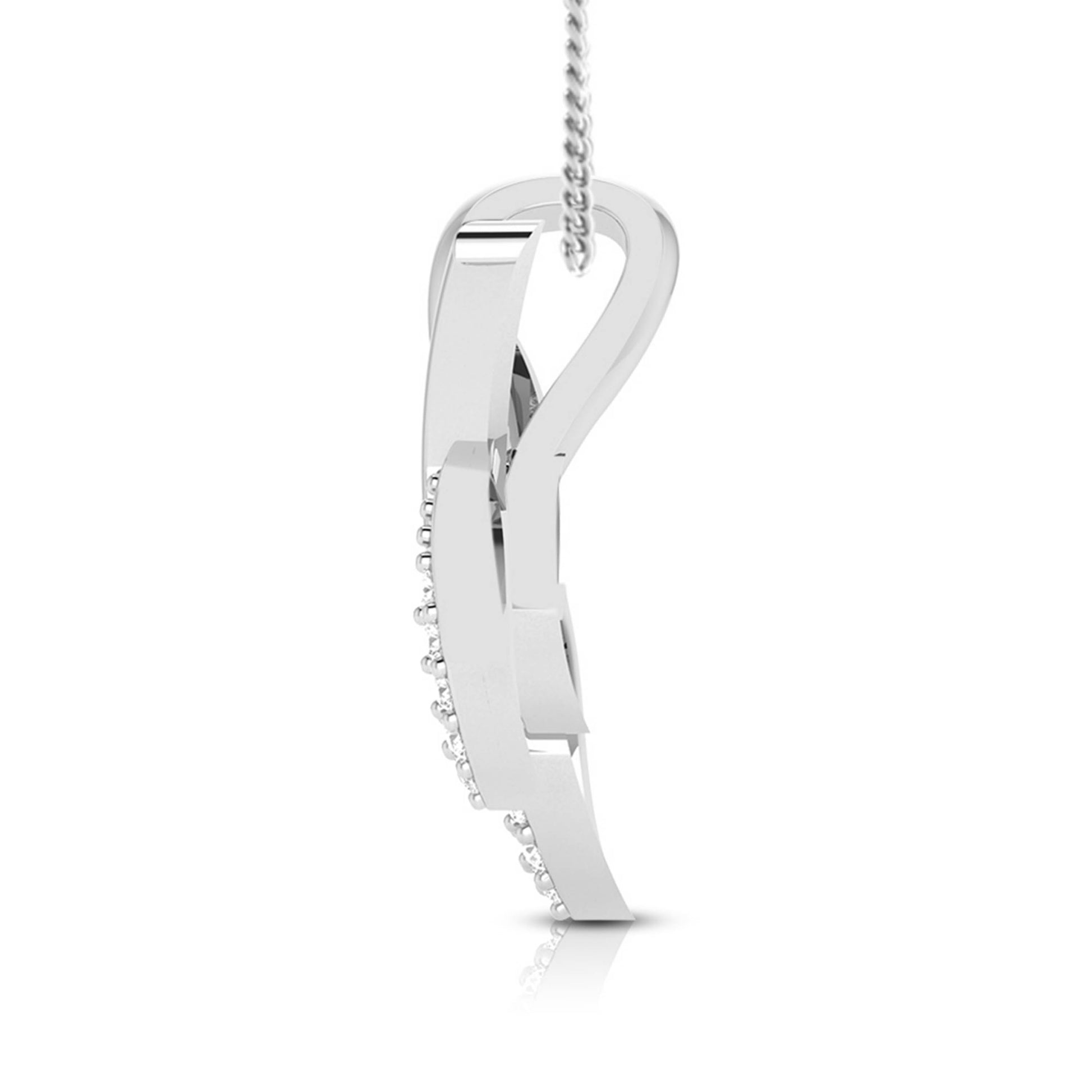 Downleaf lab grown diamond pendant design for women Fiona Diamonds