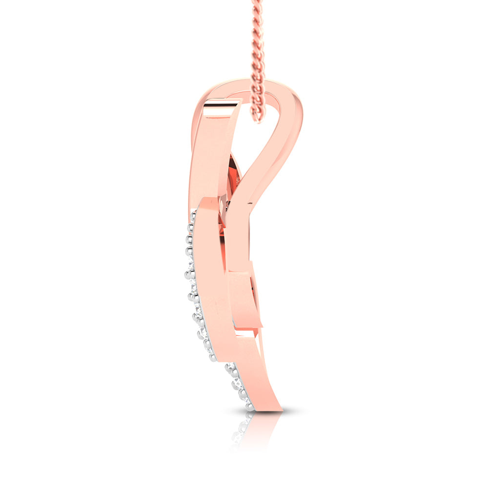 Downleaf lab grown diamond pendant design for women Fiona Diamonds