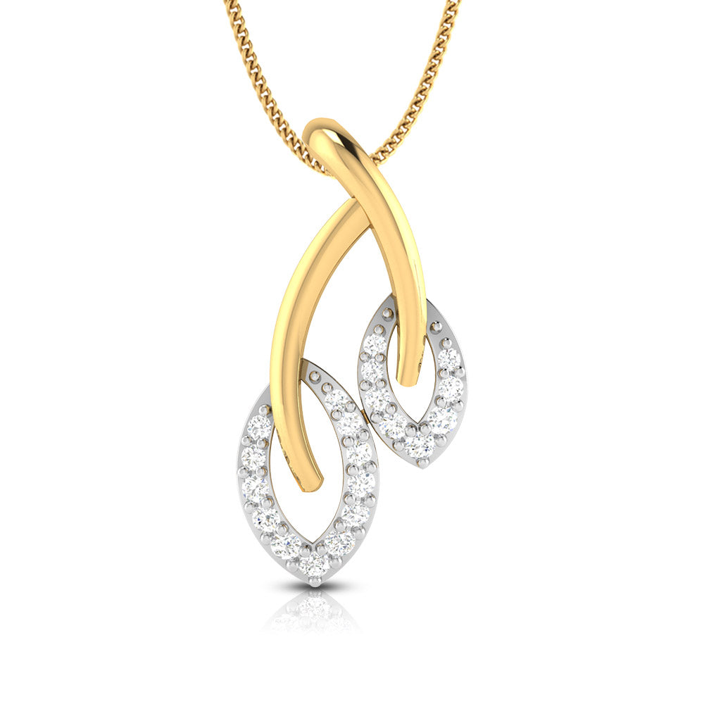 Downleaf lab grown diamond pendant design for women Fiona Diamonds
