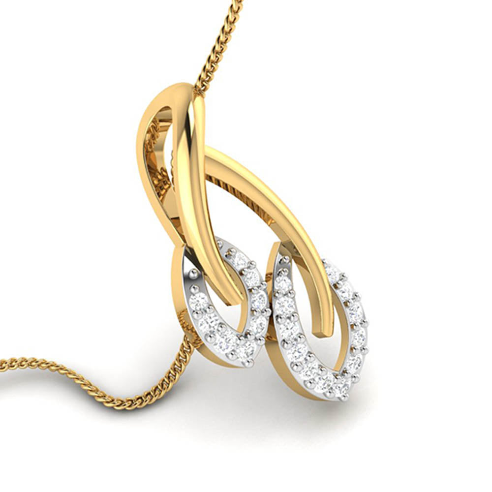 Downleaf lab grown diamond pendant design for women Fiona Diamonds