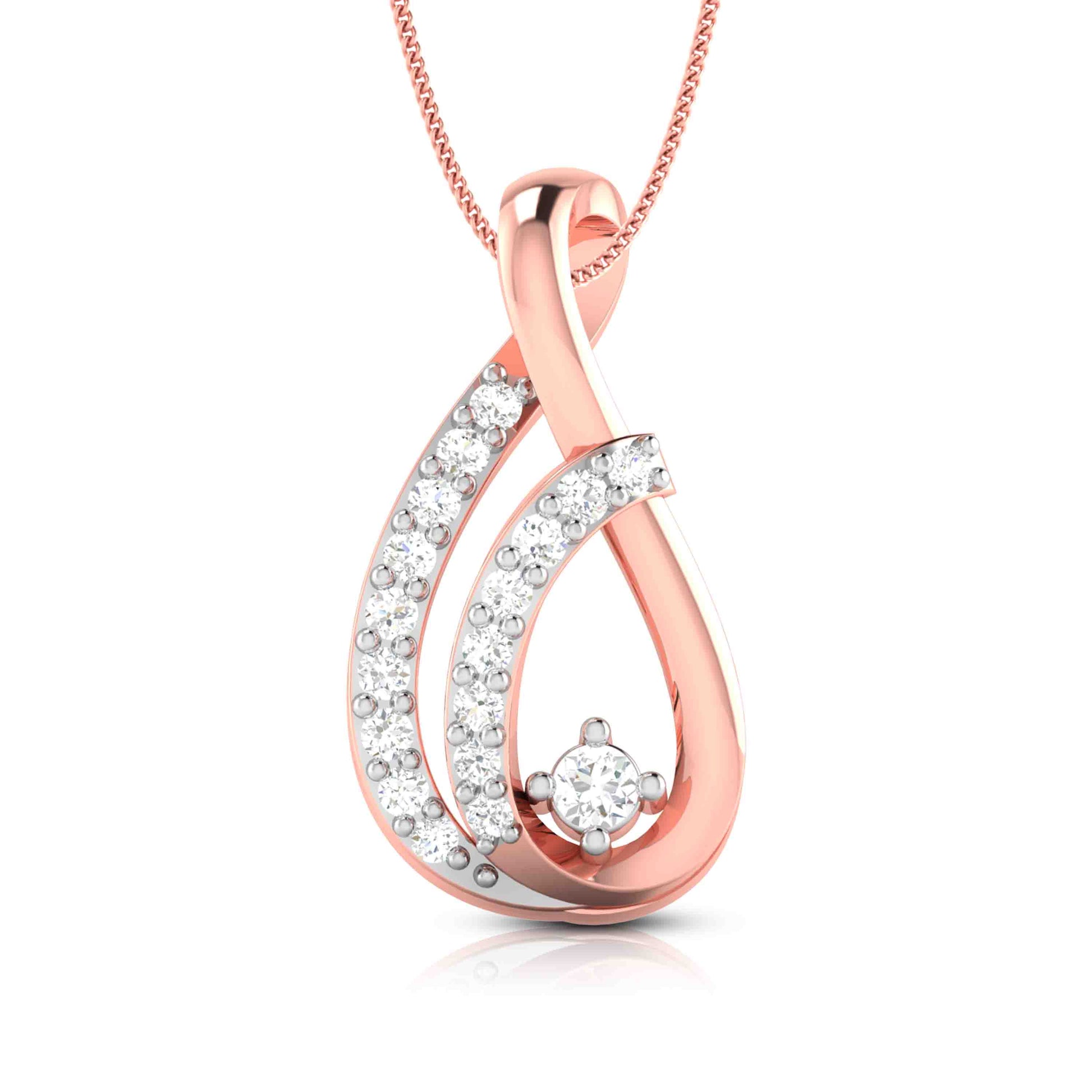 Cursivey lab grown diamond pendant design for women Fiona Diamonds