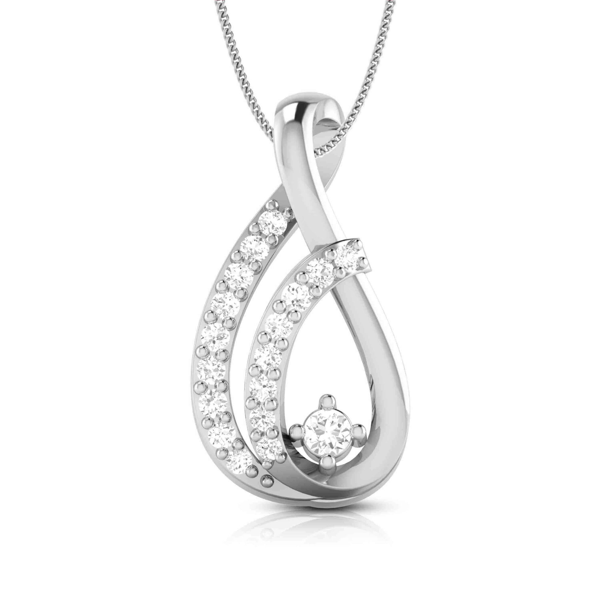 Cursivey lab grown diamond pendant design for women Fiona Diamonds