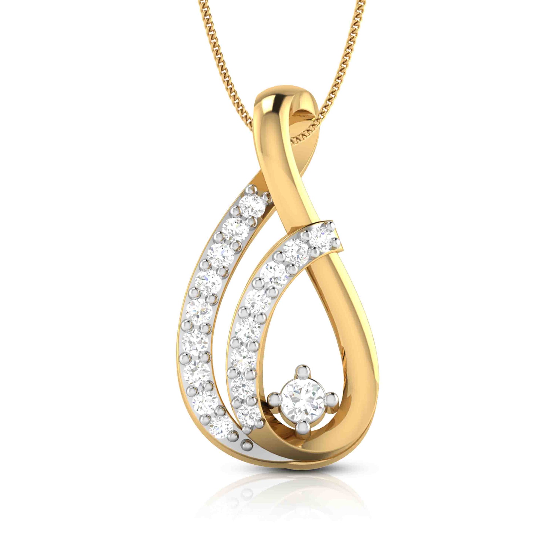 Cursivey lab grown diamond pendant design for women Fiona Diamonds