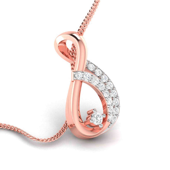 Cursivey lab grown diamond pendant design for women Fiona Diamonds