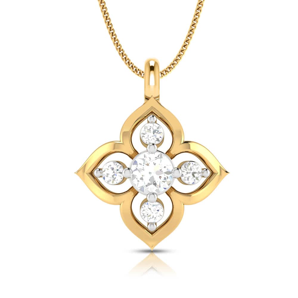 Sparklink Round delicate lab grown diamond pendant Fiona Diamonds