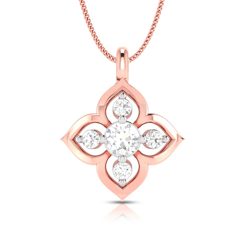 Sparklink Round delicate lab grown diamond pendant Fiona Diamonds