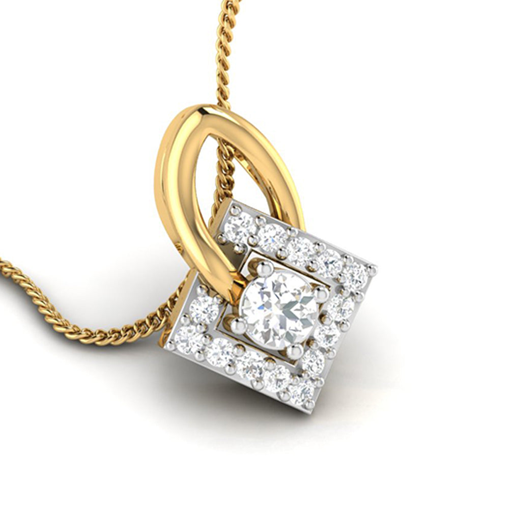 Interlocked lab grown diamond pendant designs for female Fiona Diamonds