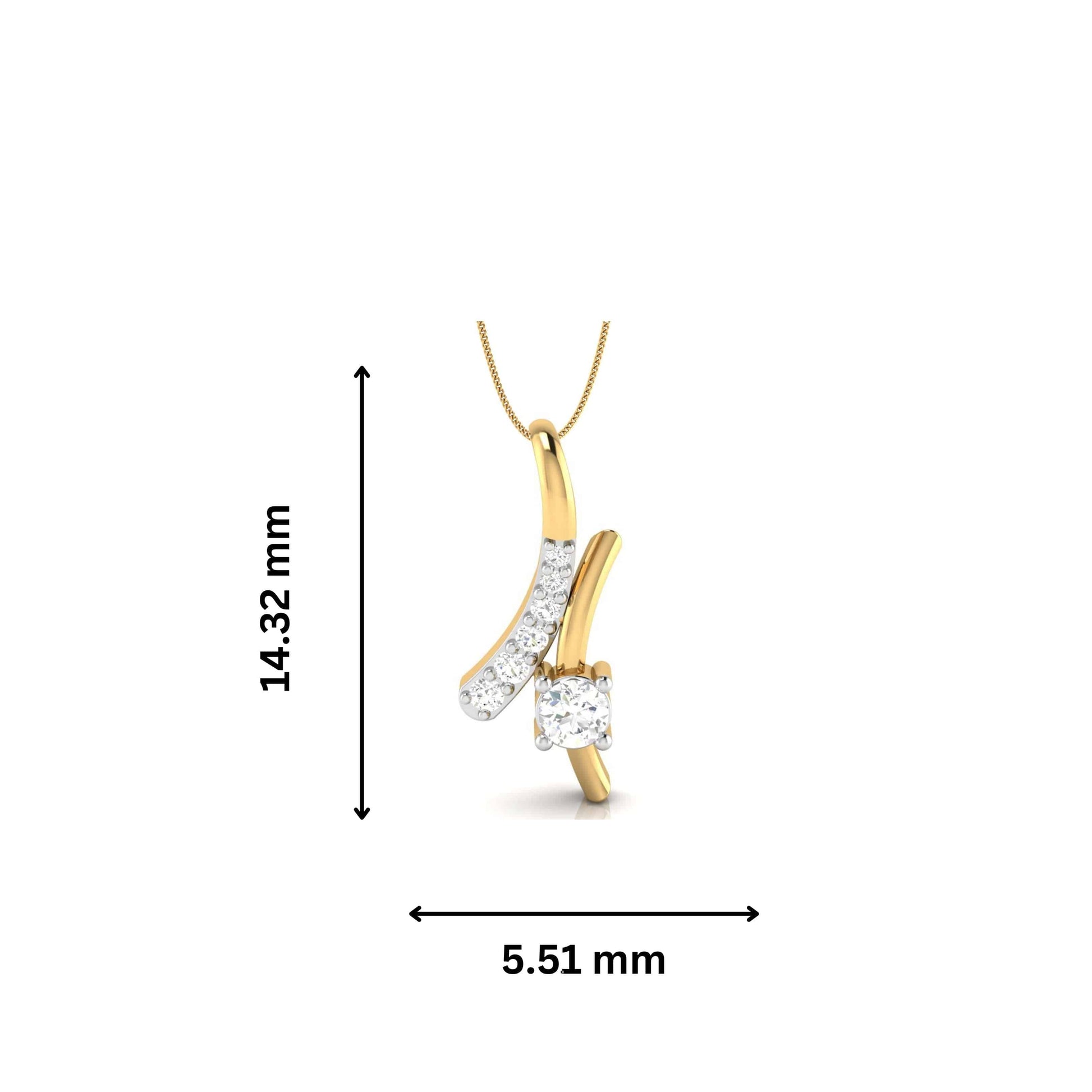 Path Round delicate lab grown diamond pendant Fiona Diamonds