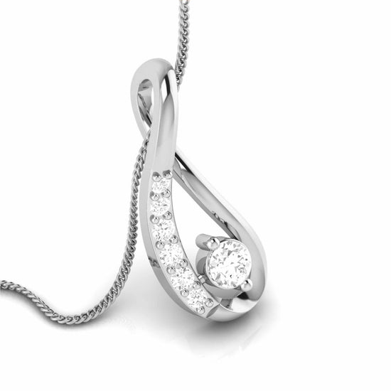 Load image into Gallery viewer, Glittering Round delicate lab grown diamond pendant Fiona Diamonds

