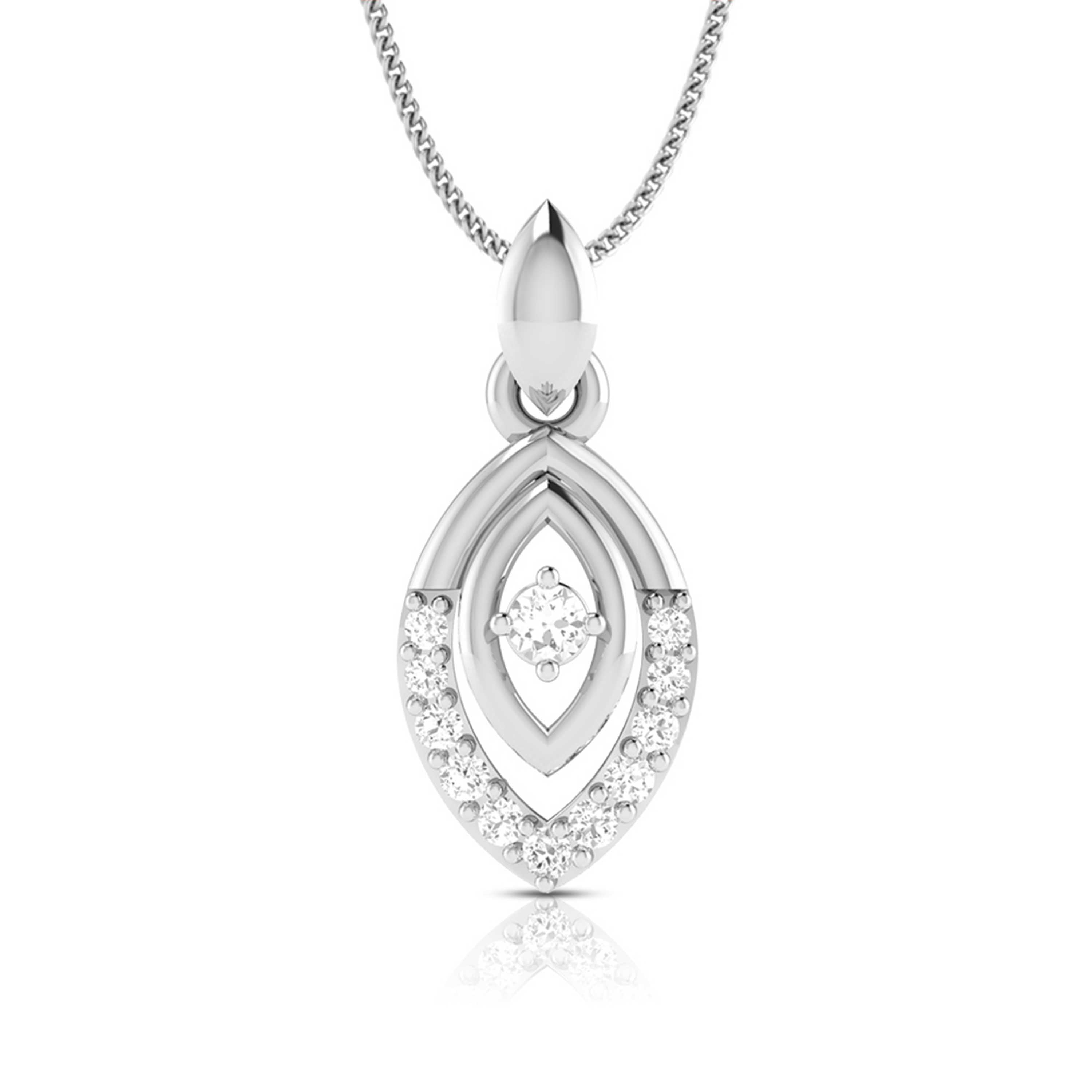 Nosedive modern lab grown diamond pendant design Fiona Diamonds