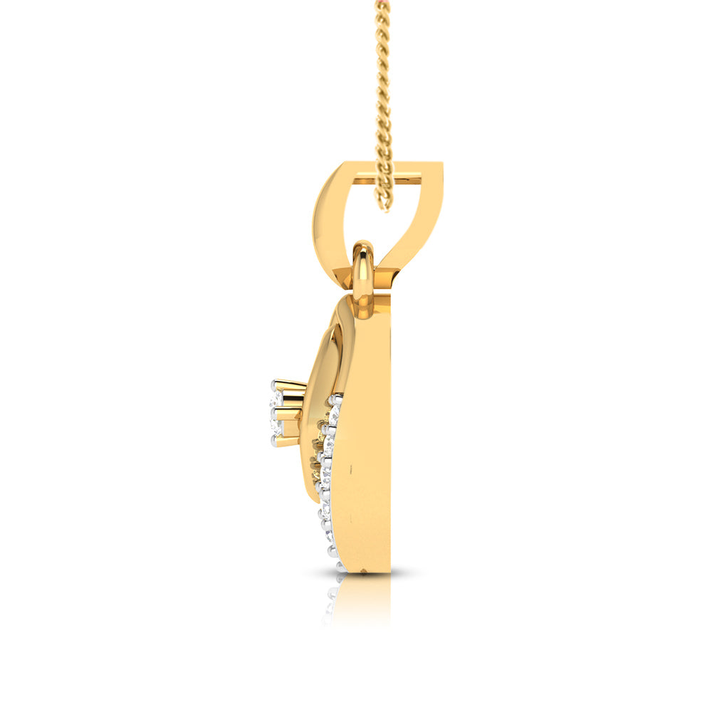 Nosedive modern lab grown diamond pendant design Fiona Diamonds